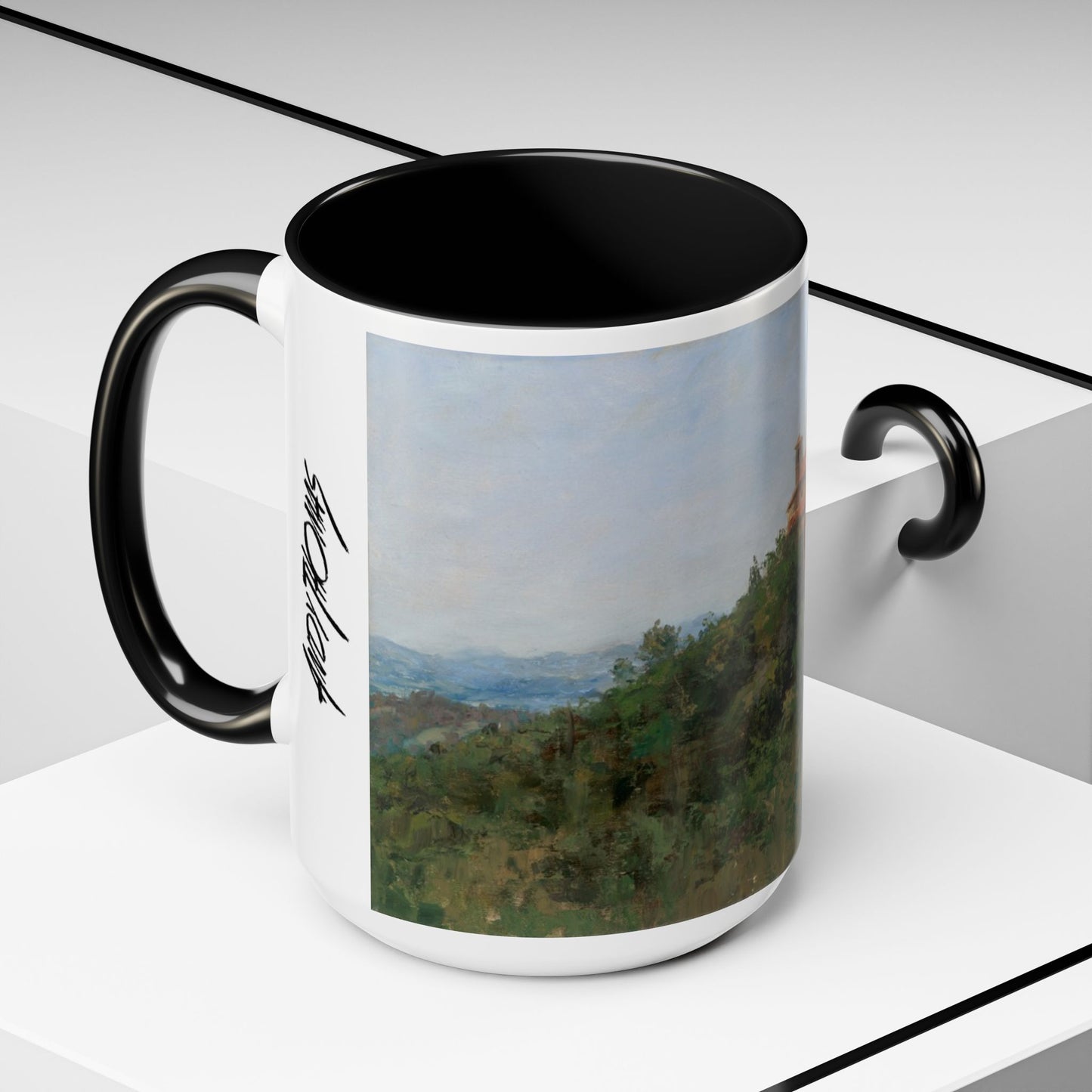Hilltown Scansano - Elegant Accented Coffee Mug - 11oz & 15oz - Italian Landscapes