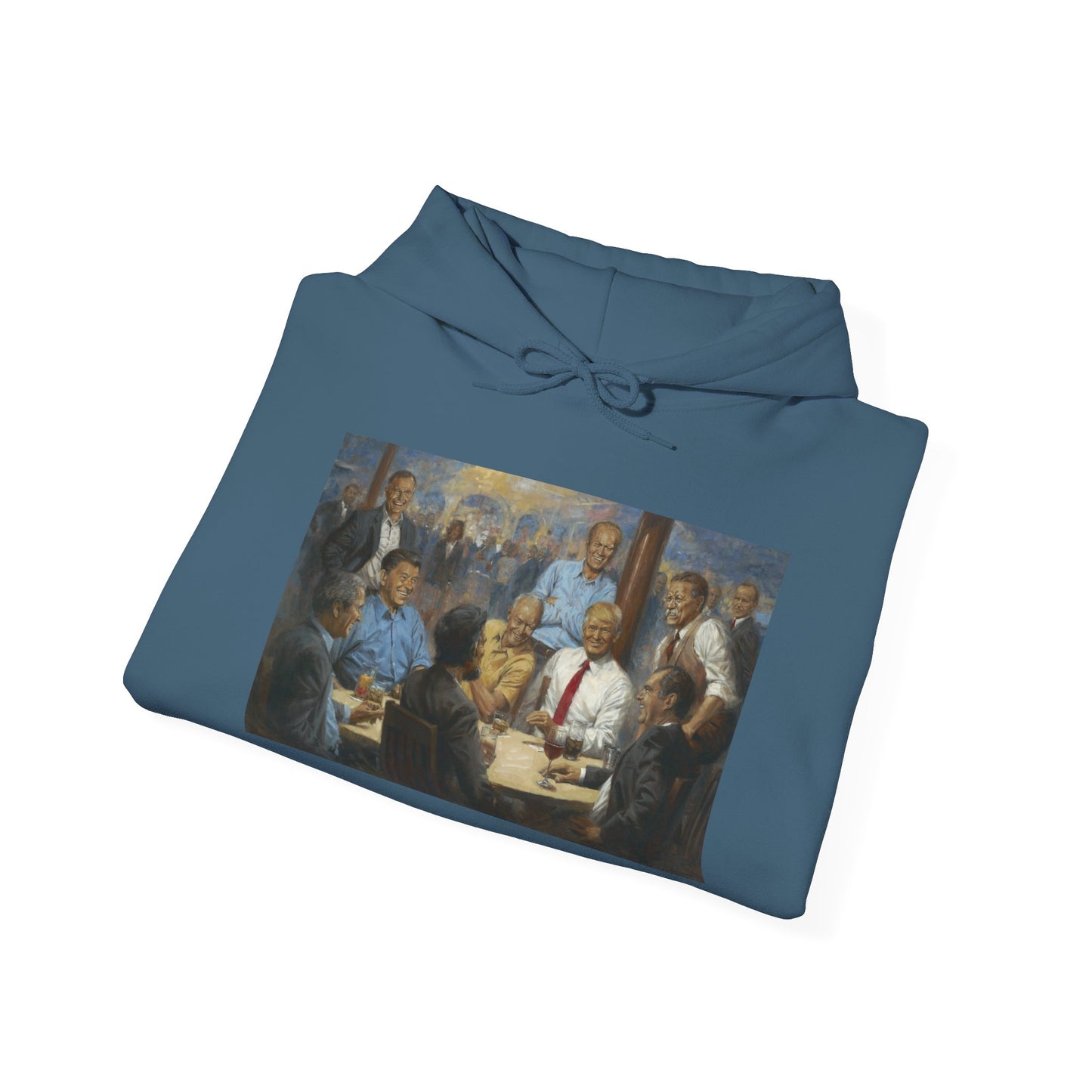 The Republican Club - Unisex Hooded Sweatshirt - Republican Presidents Gathering with their favorite beverages. - Andy Thomas Designs