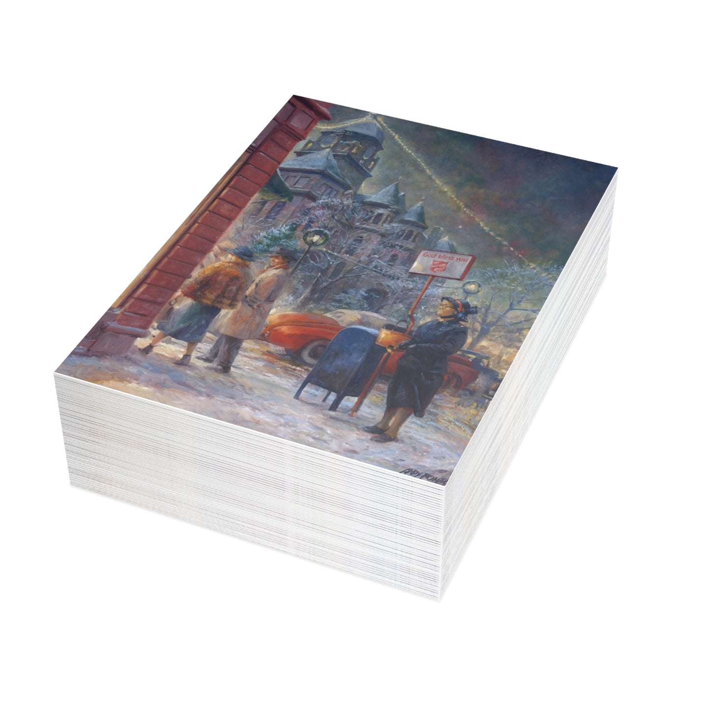 Note Cards: Christmas on the Square | Seasonal - Envelopes Included
