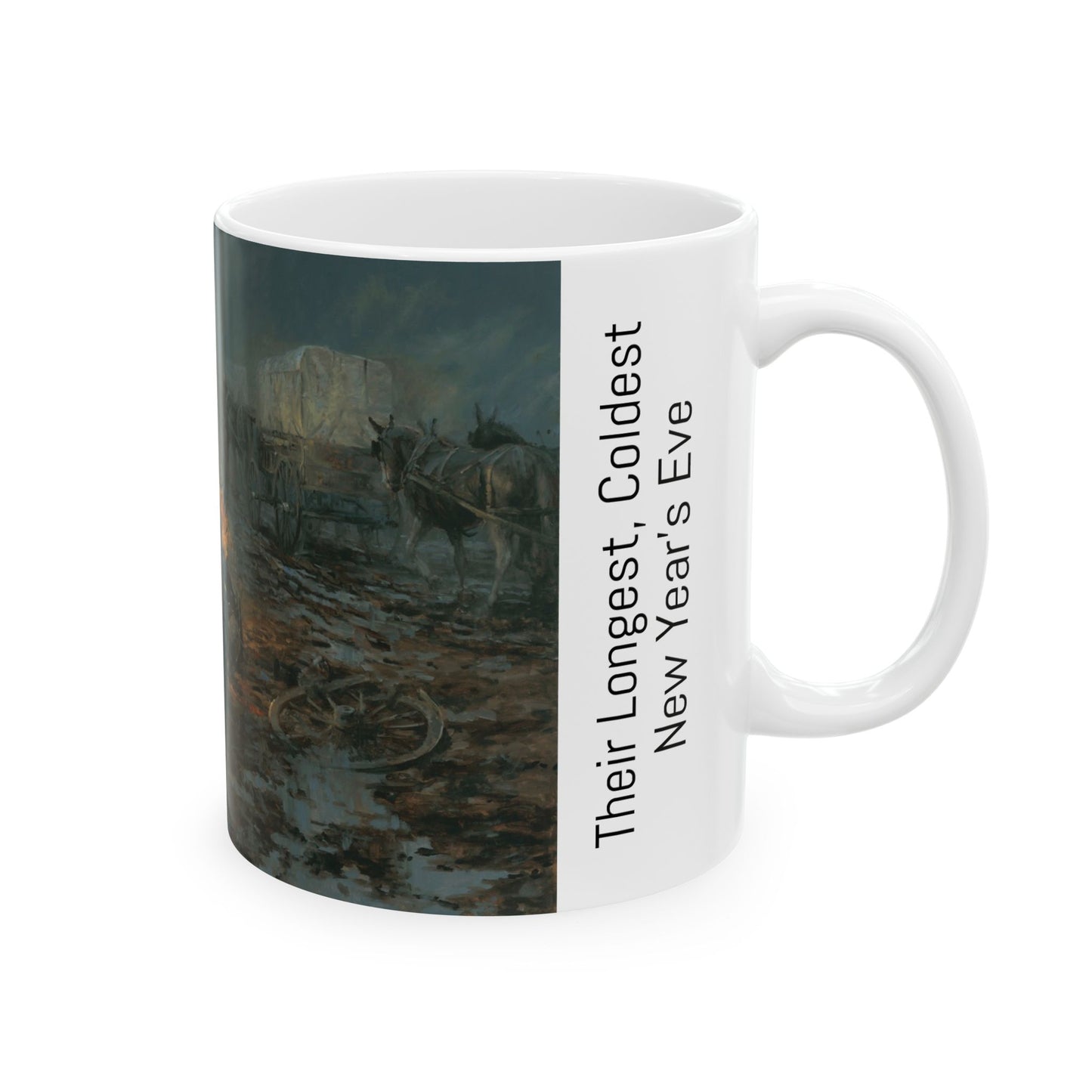 Their Longest, Coldest New Year's Eve - Ceramic Mug with Stones River Civil War Design.