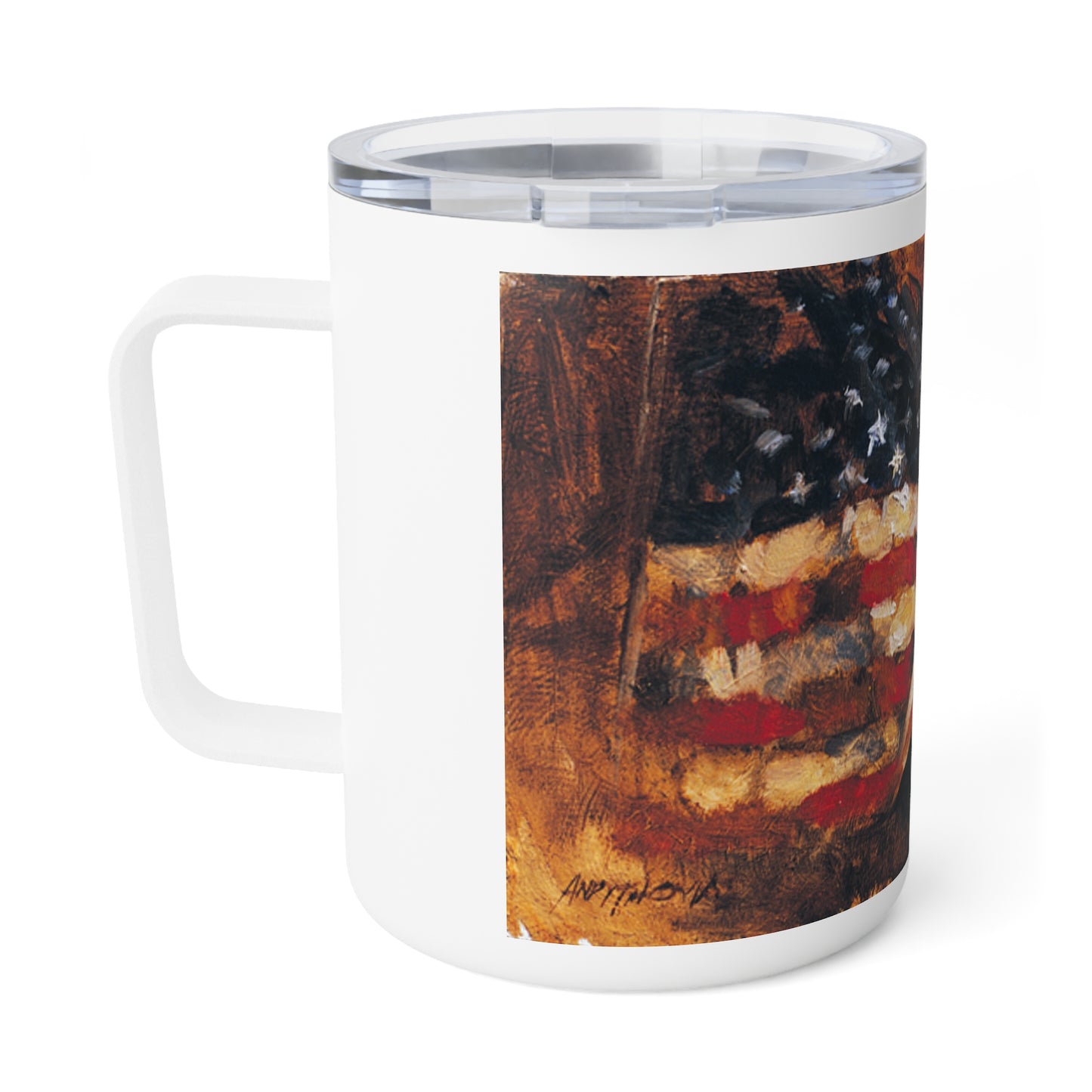 Old Glory - Patriotic Insulated Coffee Mug - 10oz American Flag Design