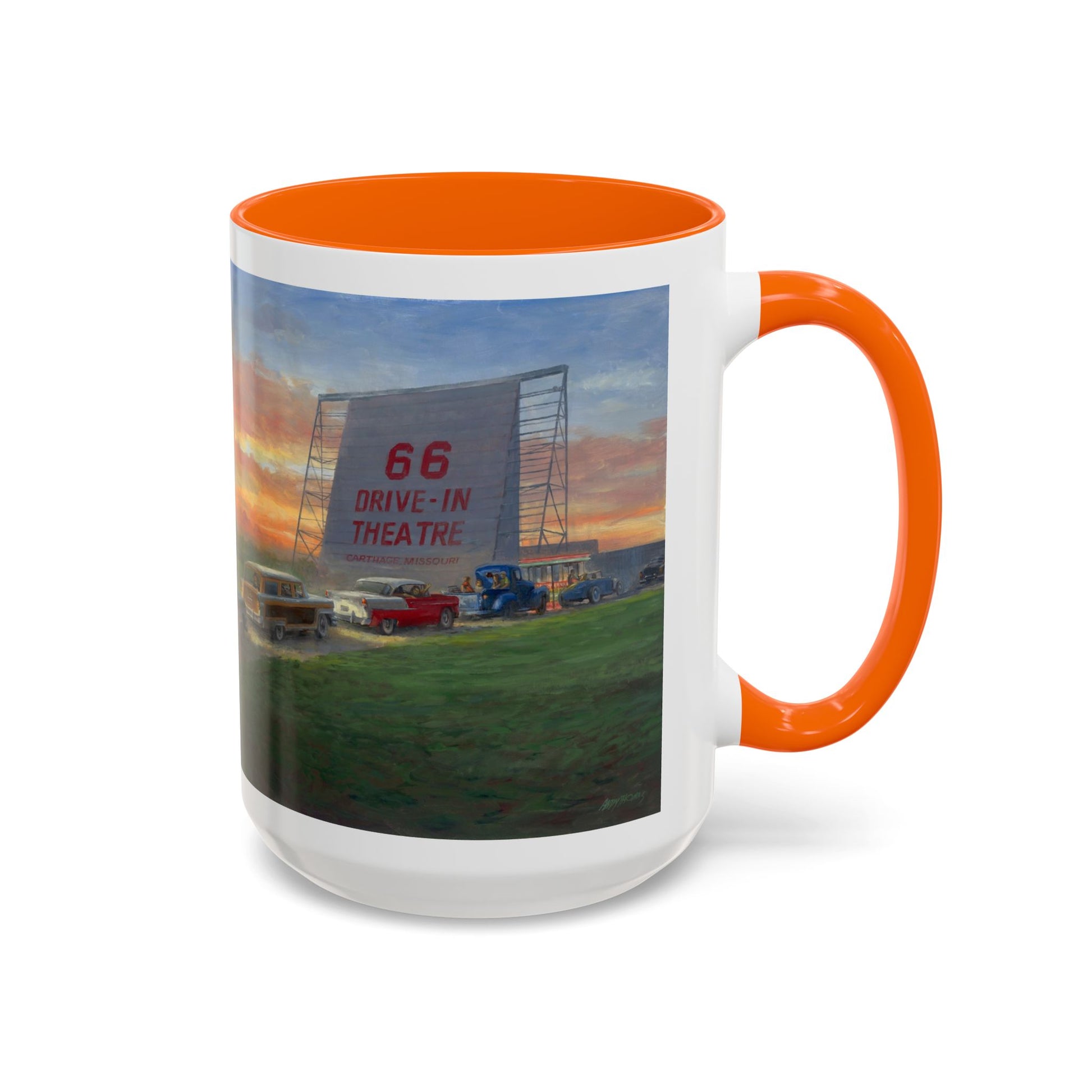 Retro Drive-In Coffee Mug - 66 Theatre Nostalgia - Andy Thomas Designs