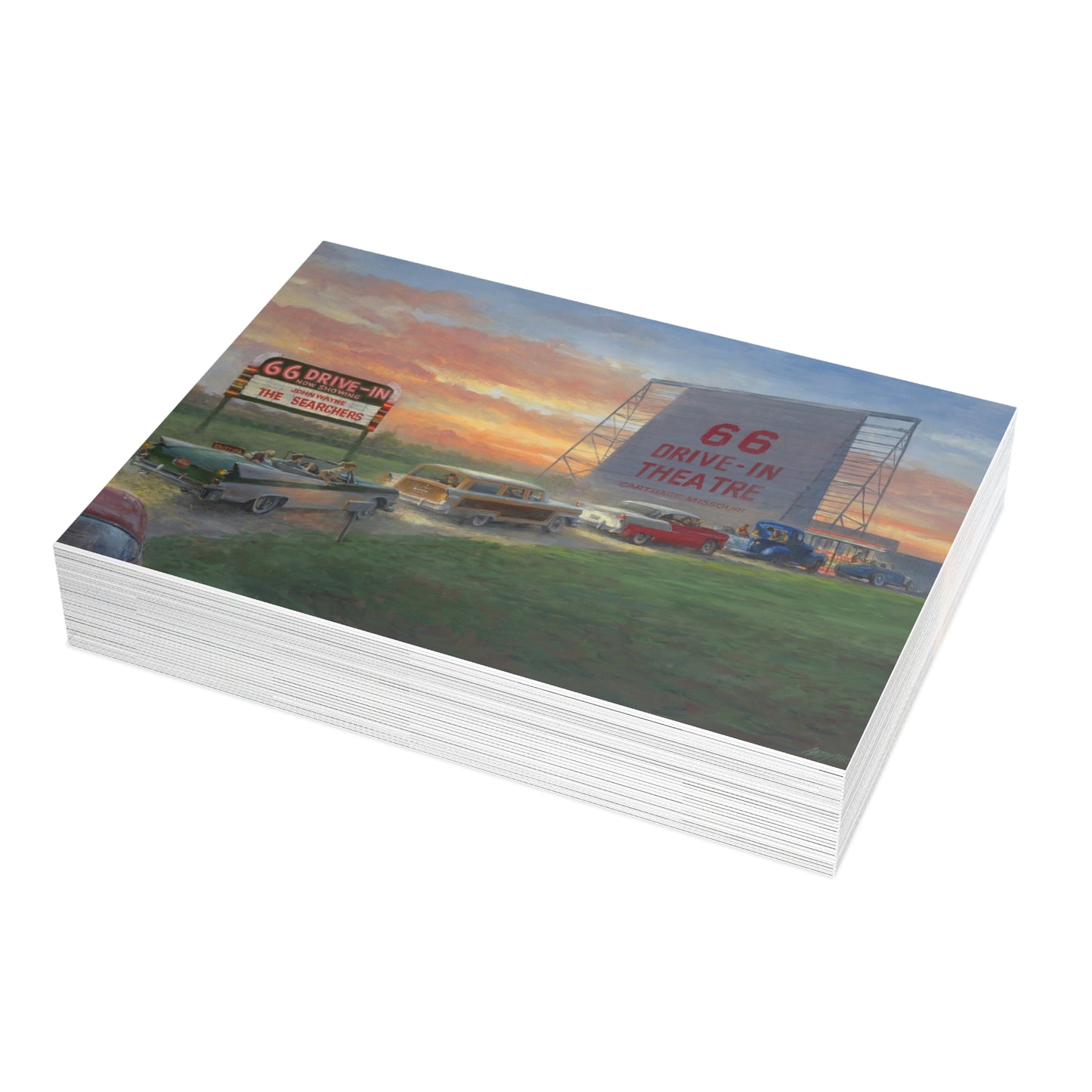 66 Drive-in | Route 66 Theatre | Elegant Postcard Bundle - Envelopes Included