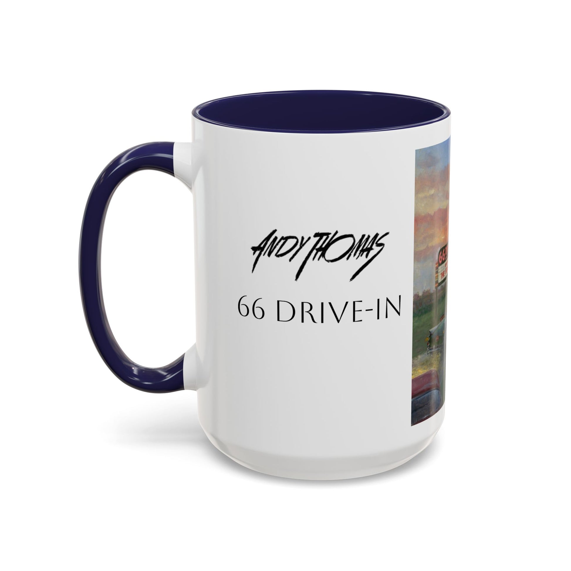 Retro Drive-In Coffee Mug - 66 Theatre Nostalgia - Andy Thomas Designs