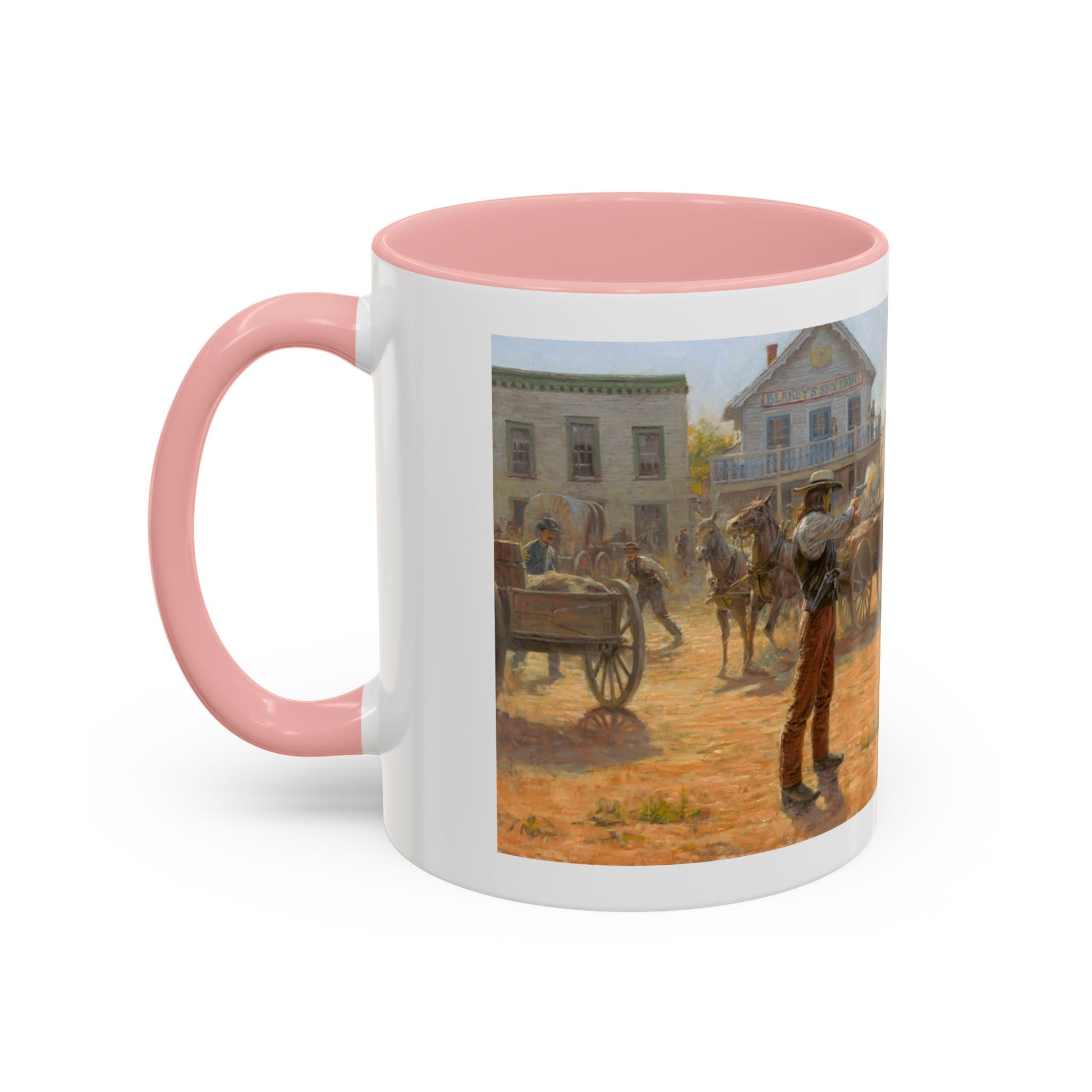 Wild Bill Hickok vs Dave Tutt | Rustic Western Accent Coffee Mug - Vintage Scene, Ideal Gift for Coffee Lovers - Andy Thomas Designs