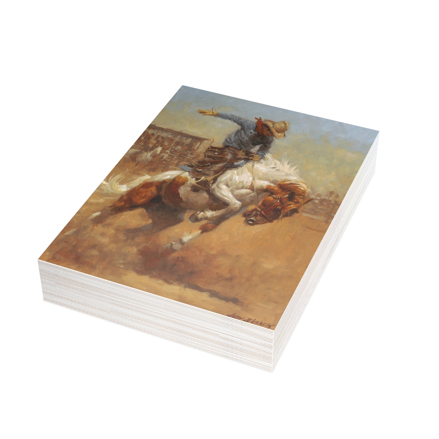 Note Cards: Dusty Bronc - Envelopes Included