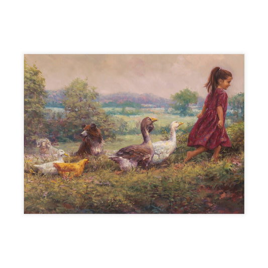 Note Cards: Goose Girl | Elegant Animal - Envelopes Included
