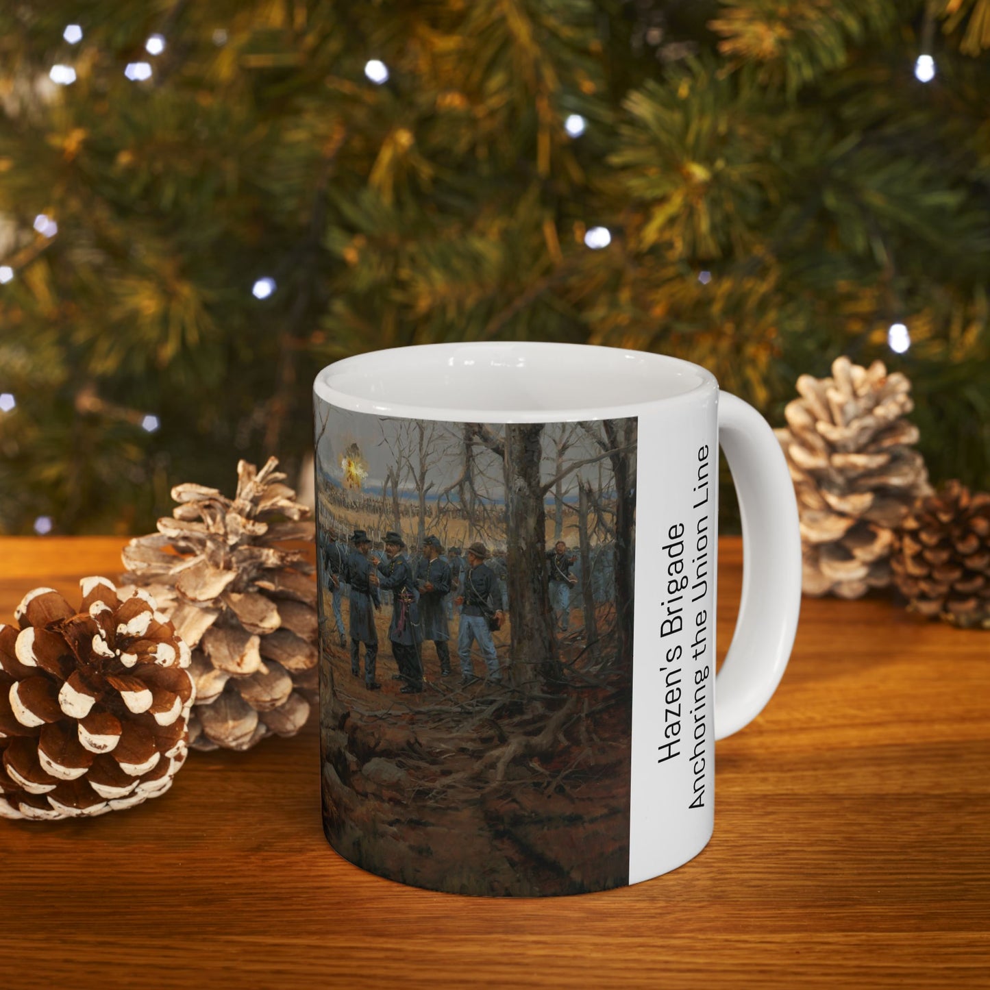 Hazen's Brigade Anchoring the Union Line - Ceramic Mug with Stones River Civil War Design.
