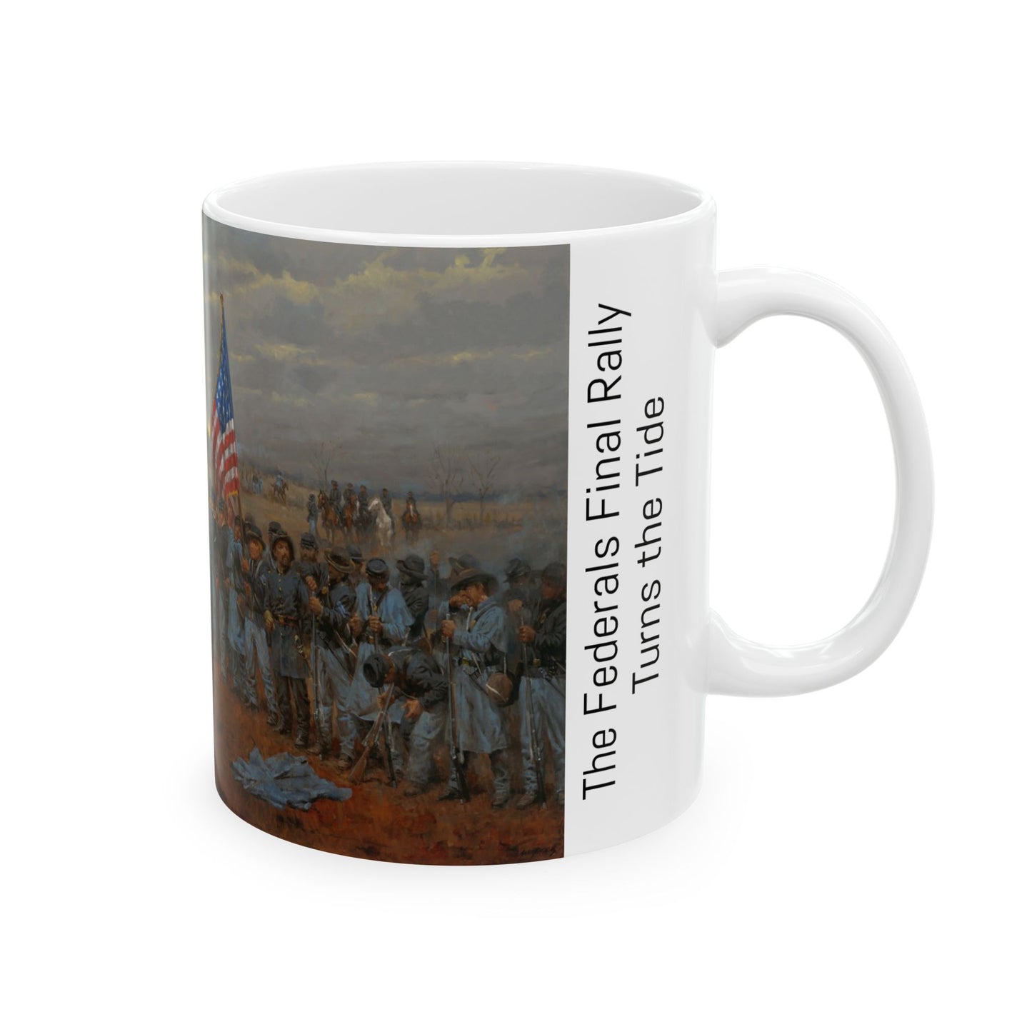 The Federals Final Rally Turns the Tide - Ceramic Mug with Stones River Civil War Design.