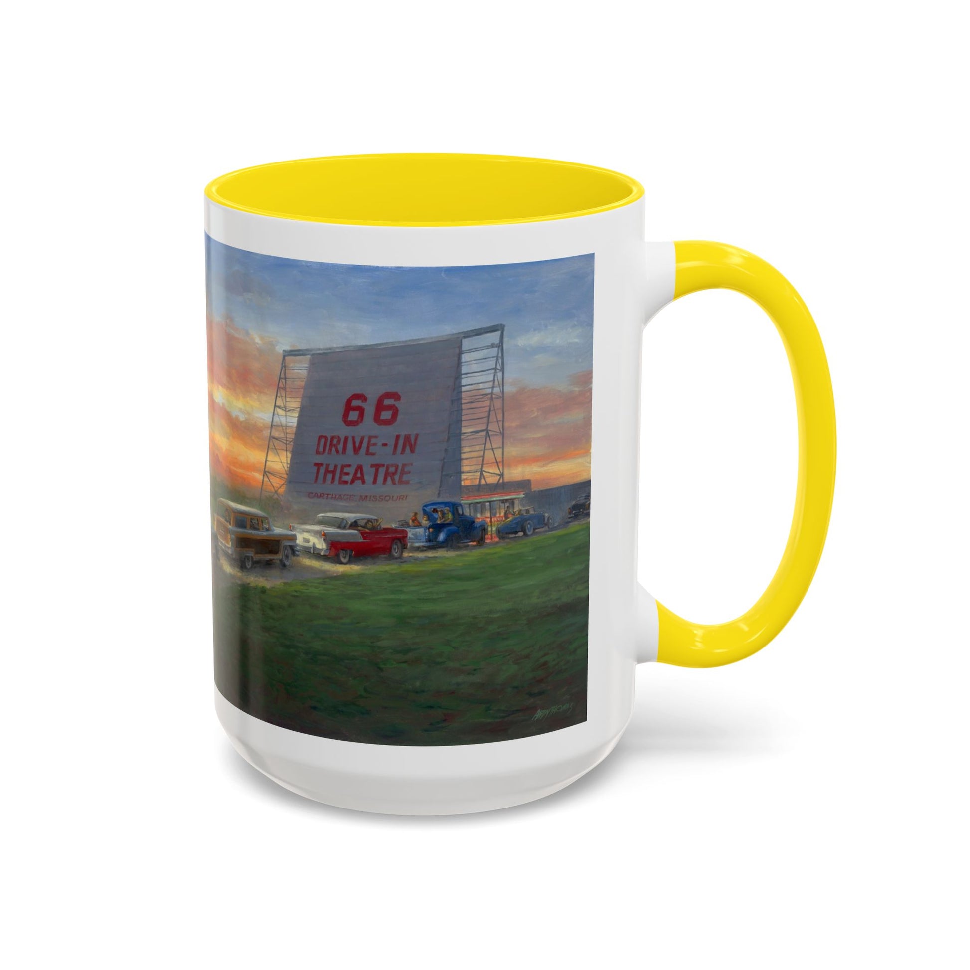 Retro Drive-In Coffee Mug - 66 Theatre Nostalgia - Andy Thomas Designs