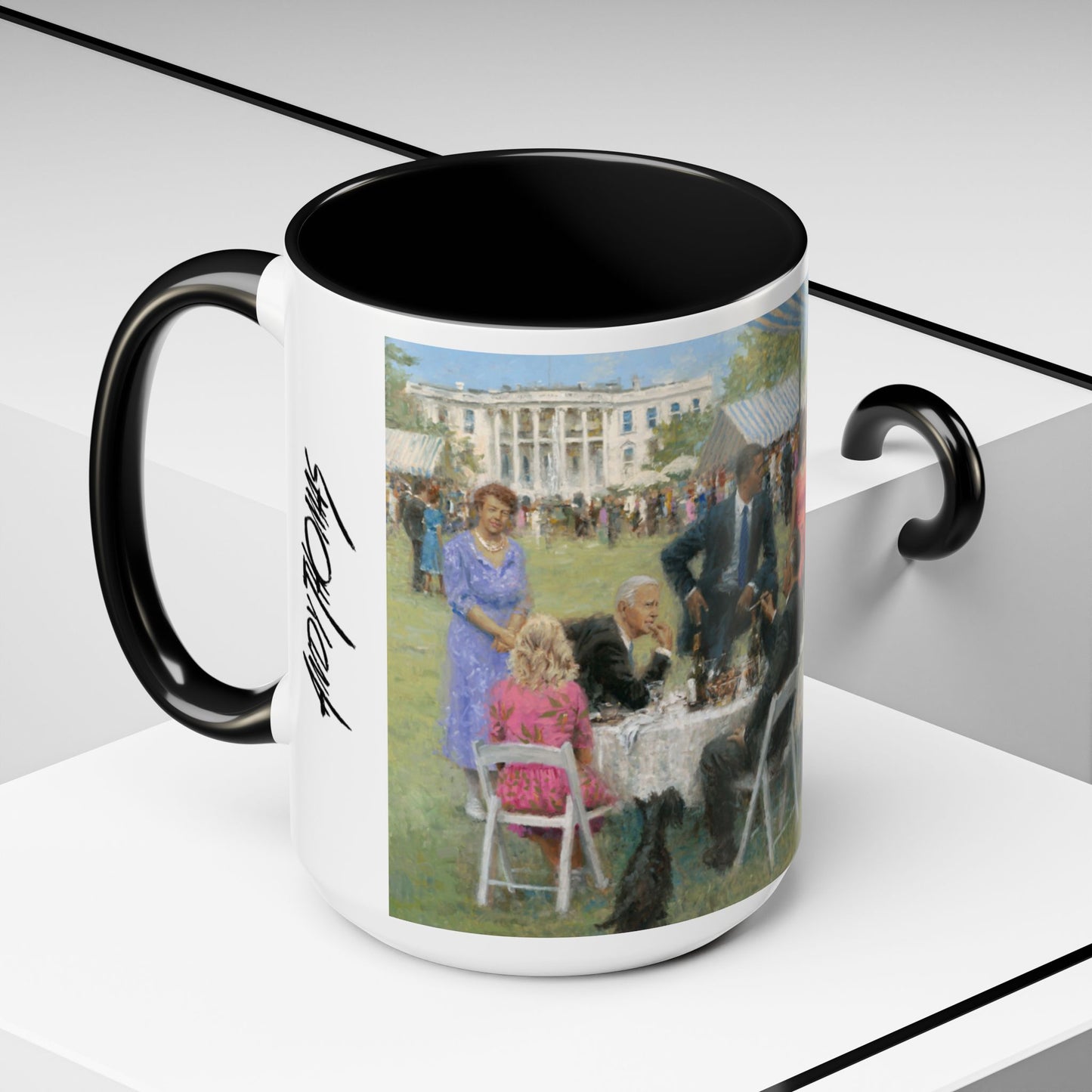 The Democratic Party - Elegant Event Themed Coffee Mug - 11oz & 15oz - Whitehouse Gathering with Obama