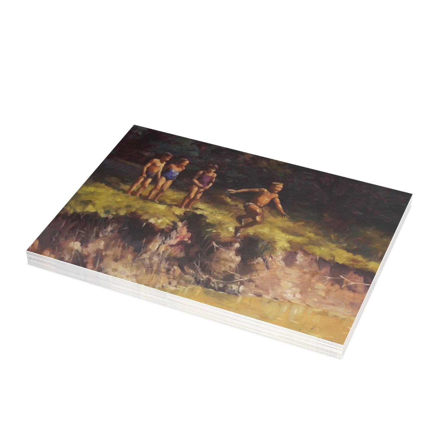 Note Cards: Kids in the Creek - Envelopes Included