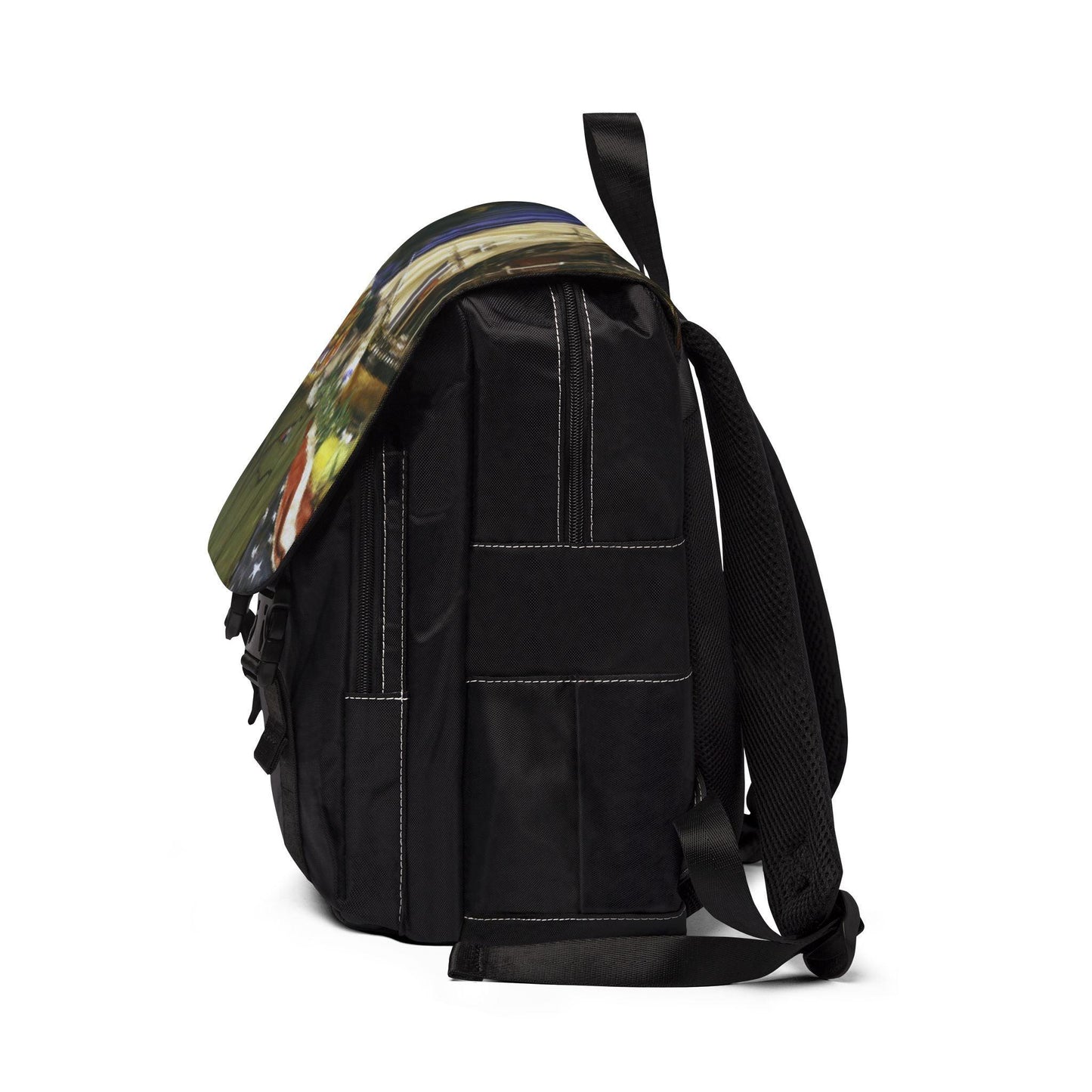 Tribute to America - Artistic Canvas Shoulder Backpack for Veterans and Service Members. - Andy Thomas Designs