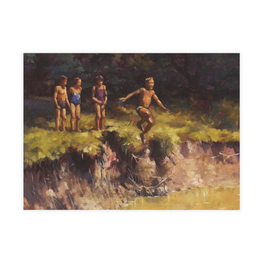 Note Cards: Kids in the Creek - Envelopes Included