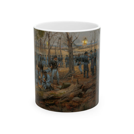 Hazen's Brigade Anchoring the Union Line - Ceramic Mug with Stones River Civil War Design.