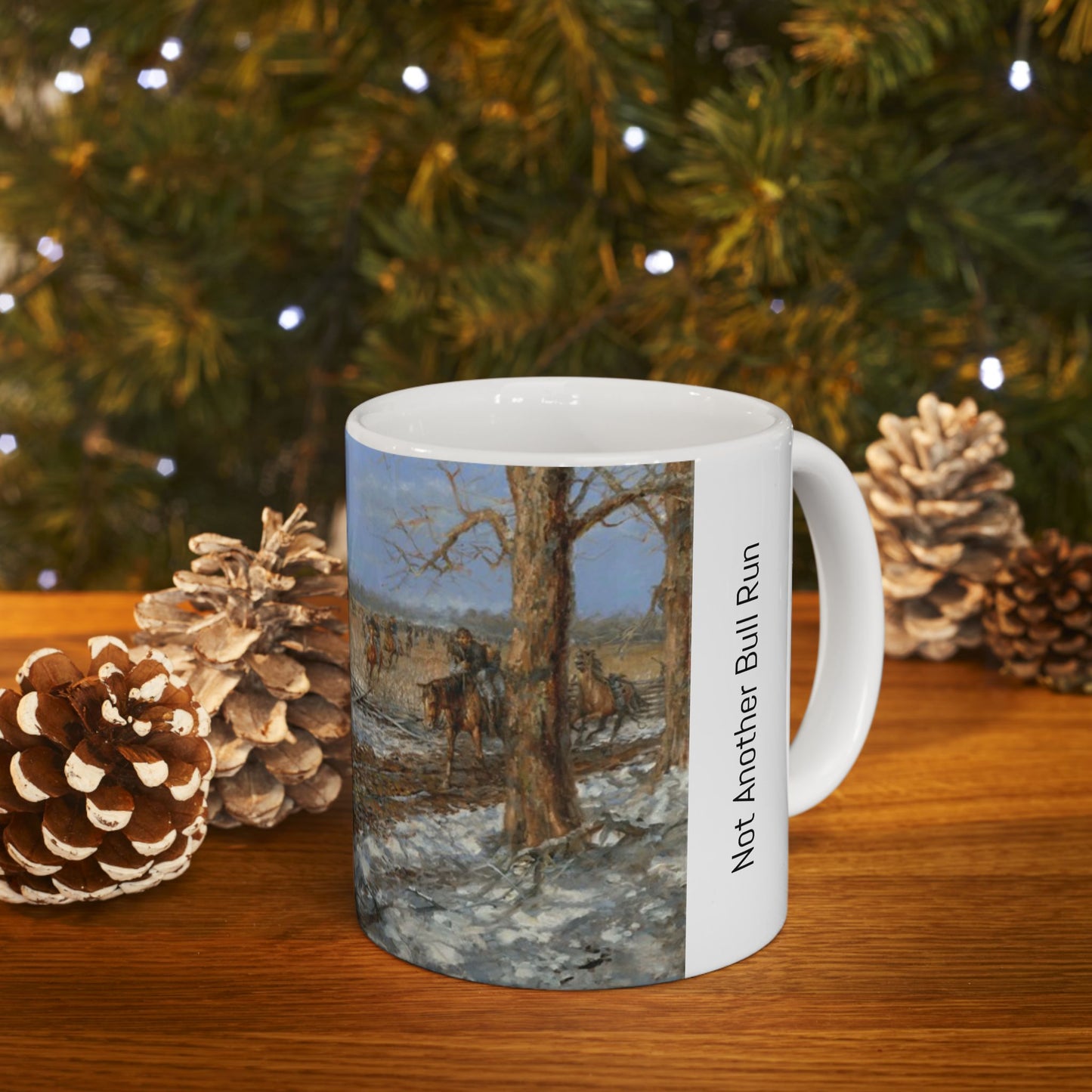 Not Another Bull Run- Ceramic Mug with Pea Ridge Civil War Design.
