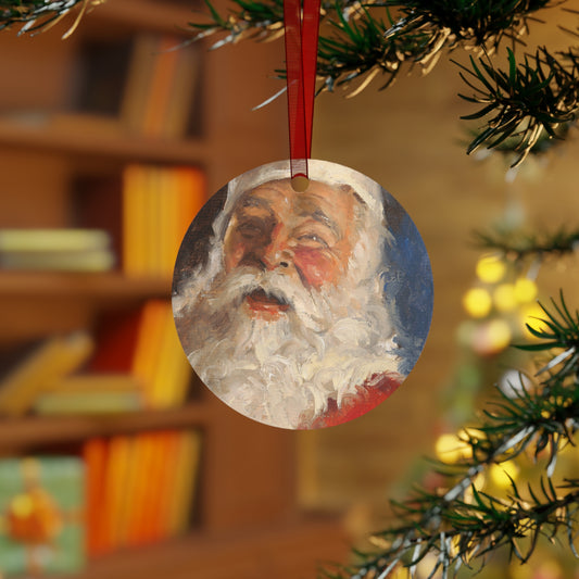 Santa Metal Ornaments - Holiday Decor, Christmas Tree Ornaments, Vintage Style Decorations, Gift Tags, Seasonal Crafting
