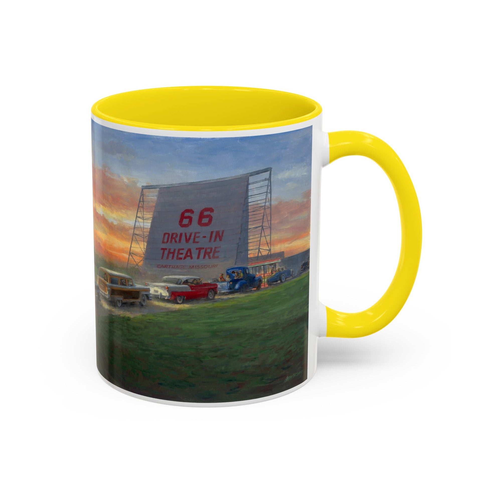 Retro Drive-In Coffee Mug - 66 Theatre Nostalgia - Andy Thomas Designs