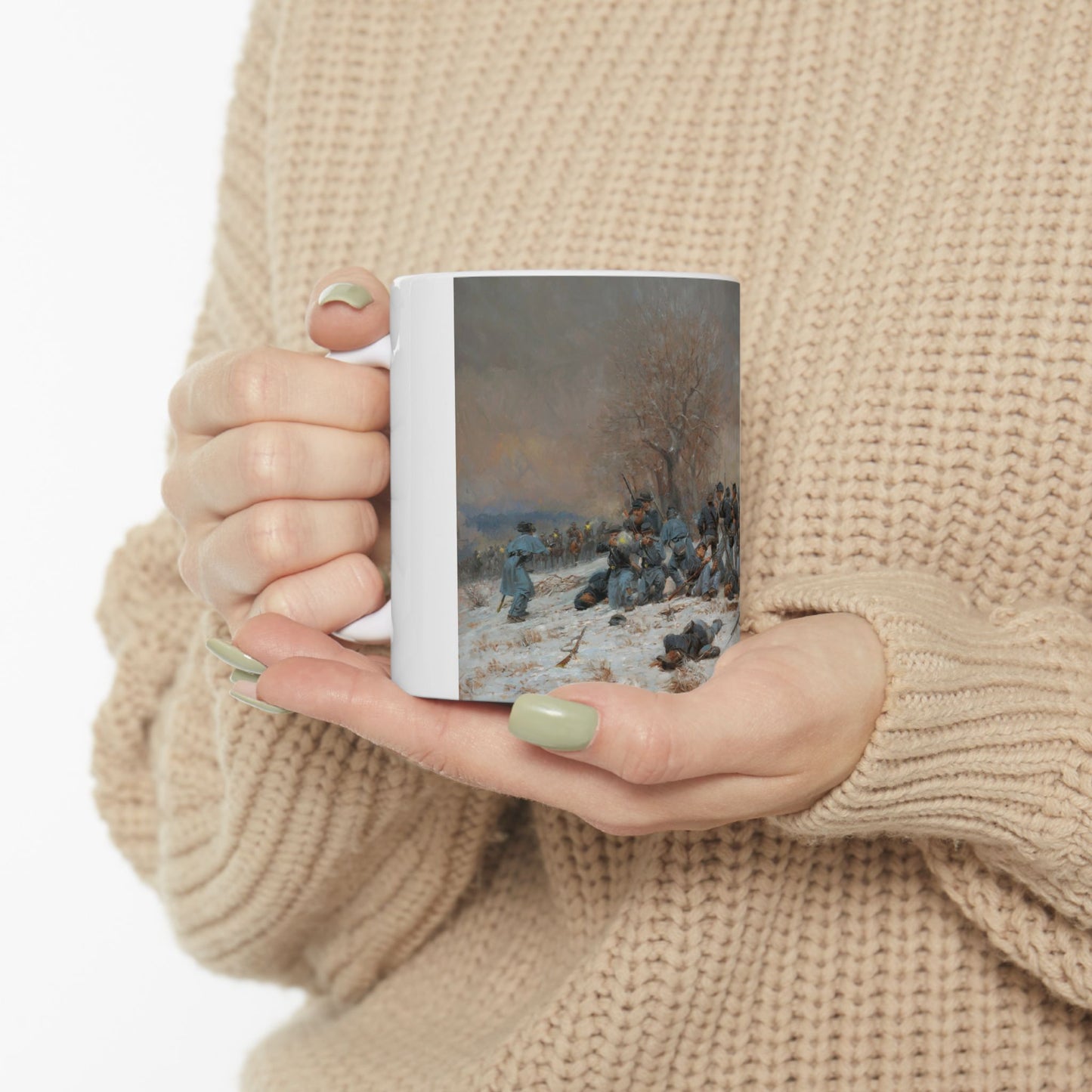 Three Hours Later - Ceramic Mug with Fort Donelson Civil War Design.