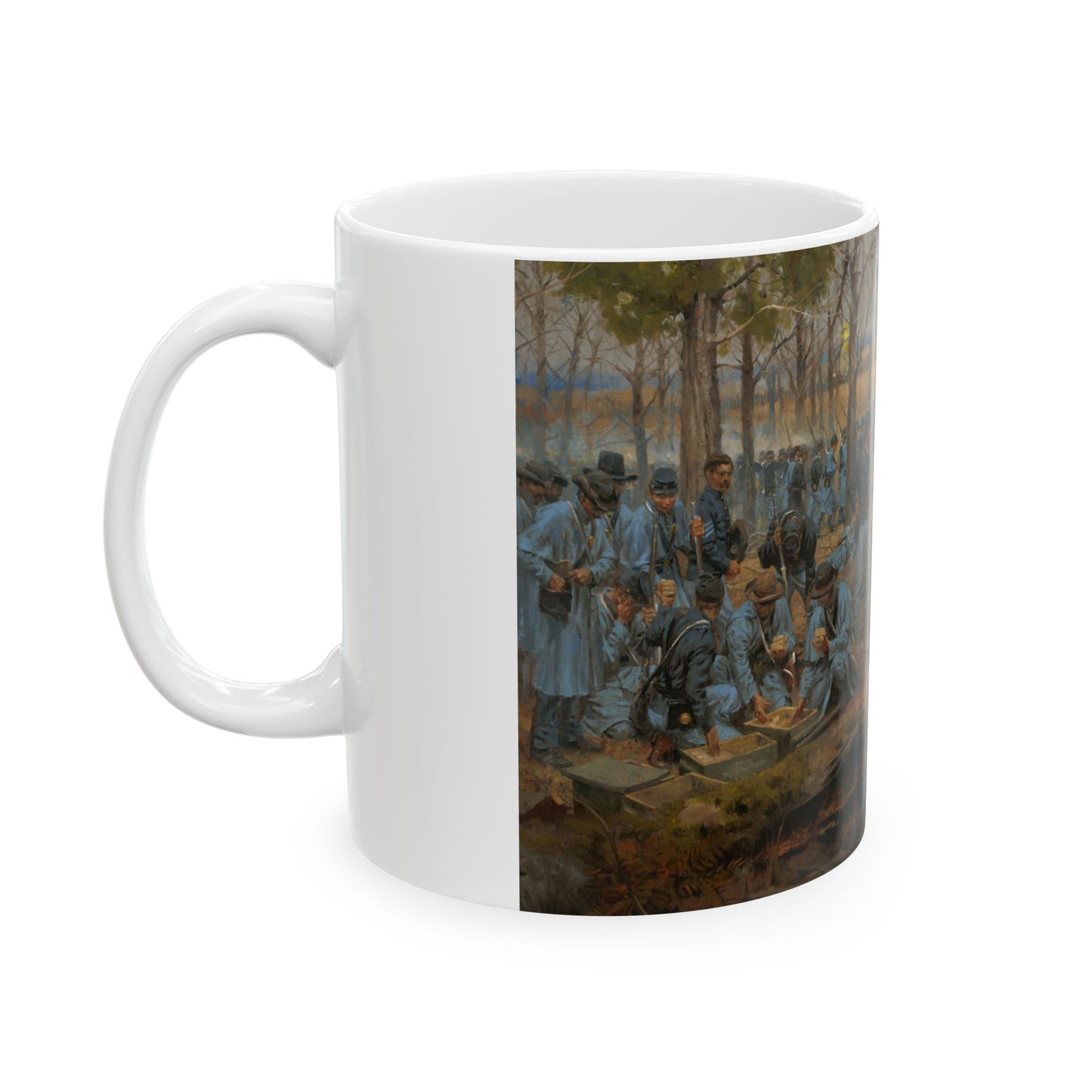 Hazen's Brigade Anchoring the Union Line - Ceramic Mug with Stones River Civil War Design.