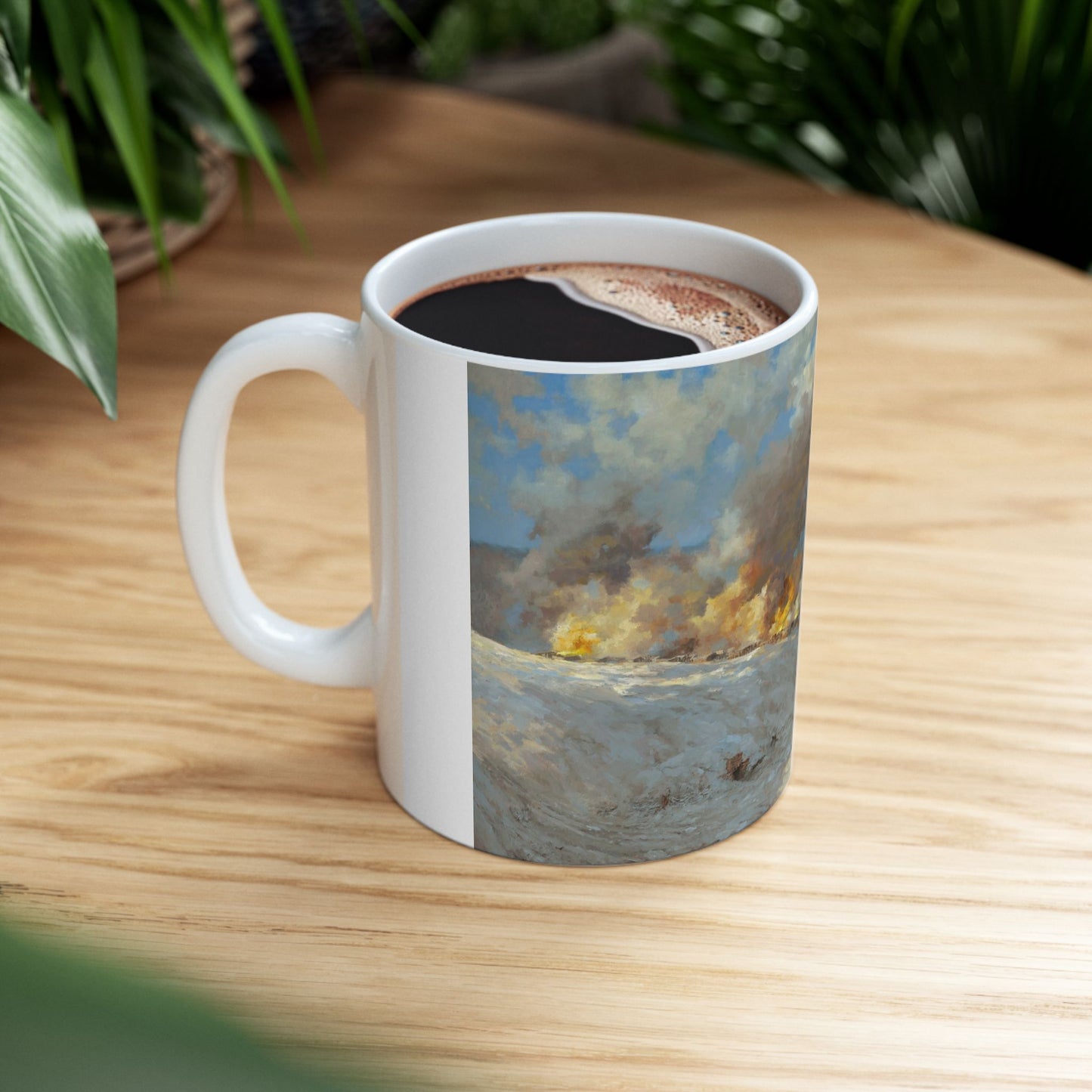 Exchanging Iron Valentines - Ceramic Mug with Fort Donelson Civil War Design.