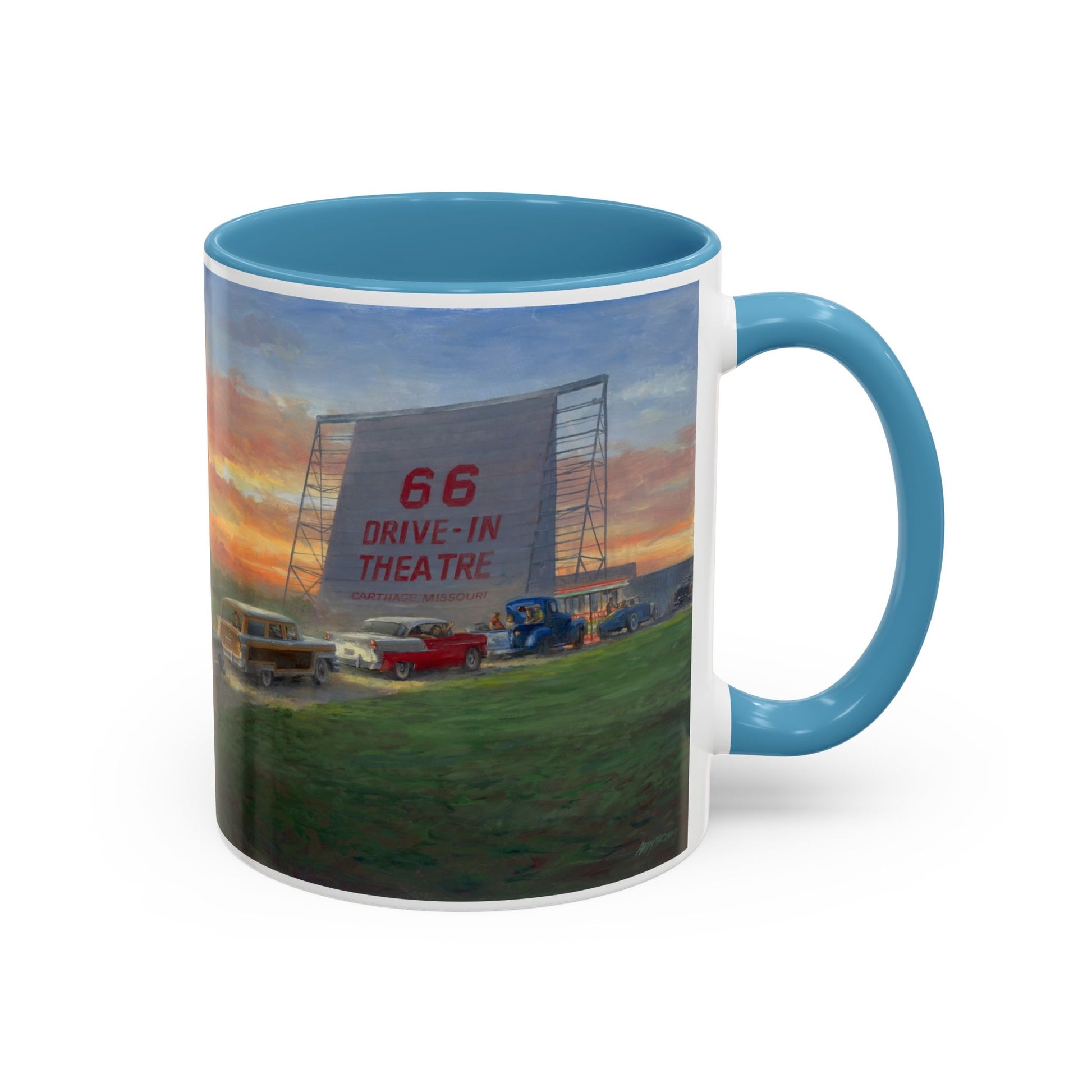 Retro Drive-In Coffee Mug - 66 Theatre Nostalgia - Andy Thomas Designs