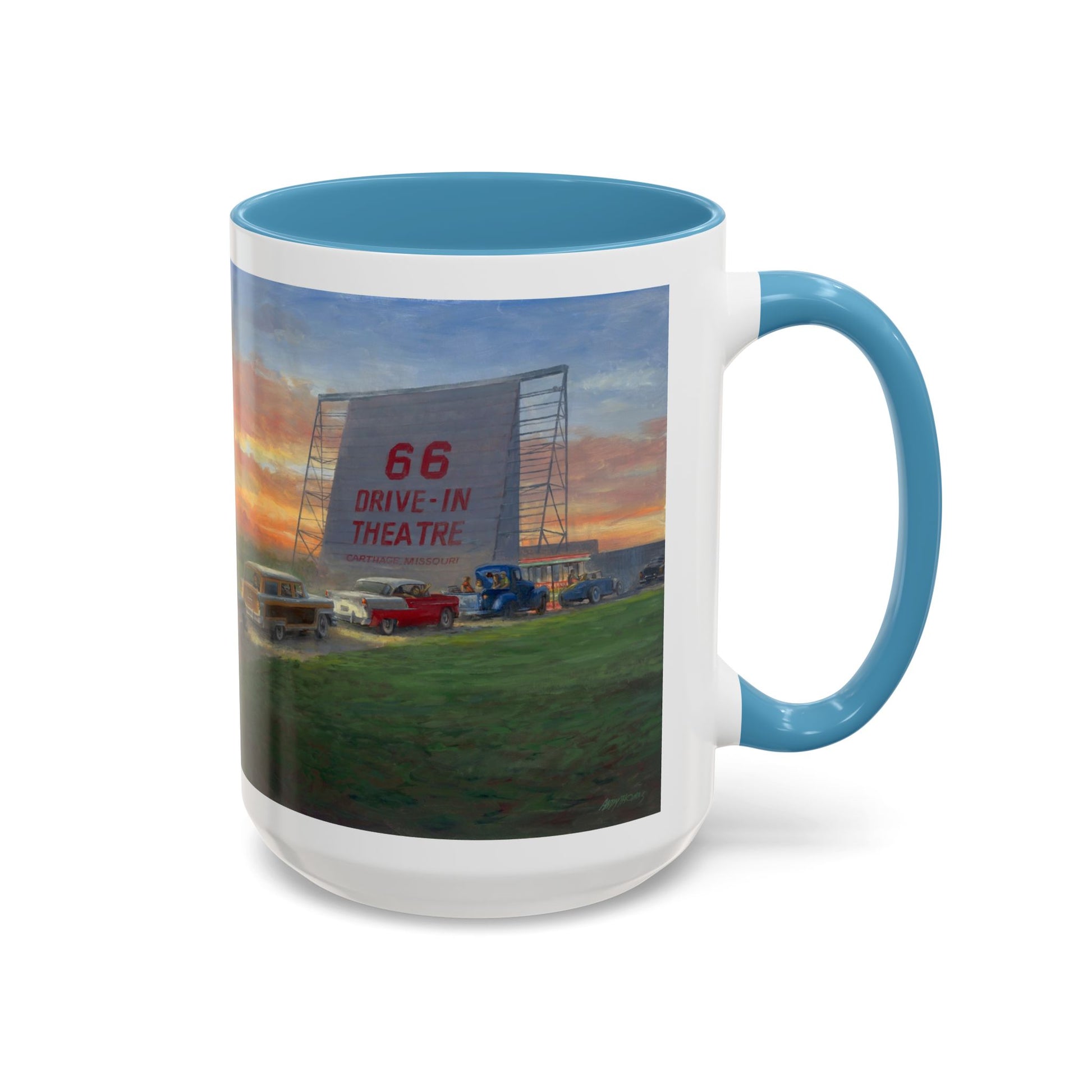 Retro Drive-In Coffee Mug - 66 Theatre Nostalgia - Andy Thomas Designs