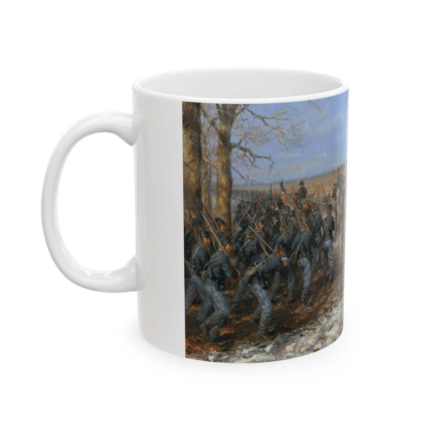 Not Another Bull Run- Ceramic Mug with Pea Ridge Civil War Design.