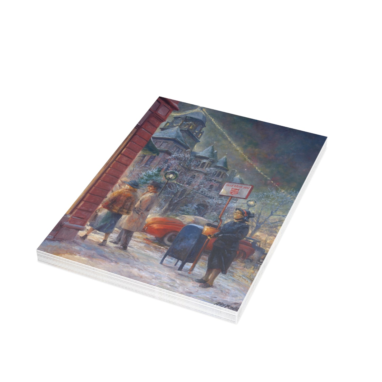 Note Cards: Christmas on the Square | Seasonal - Envelopes Included