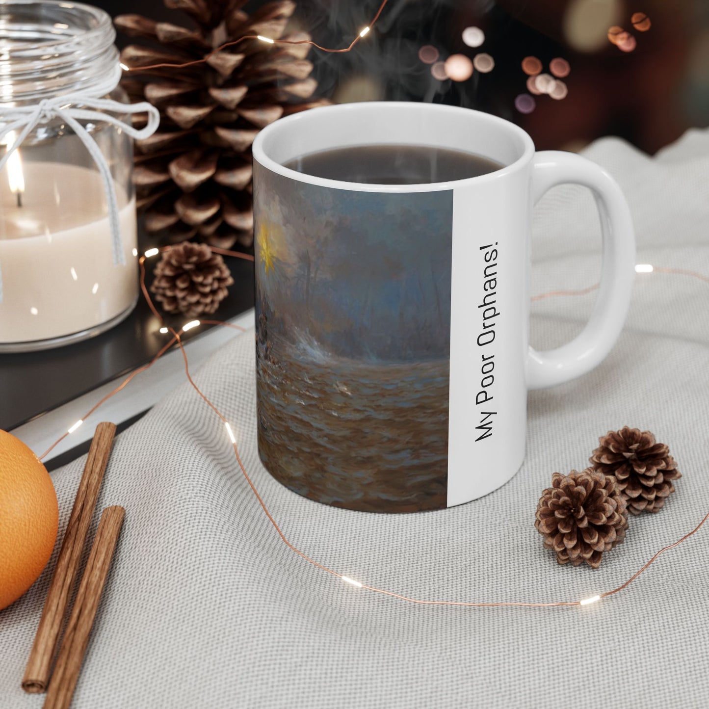 My Poor Orphans! - Ceramic Mug with Stones River Civil War Design.