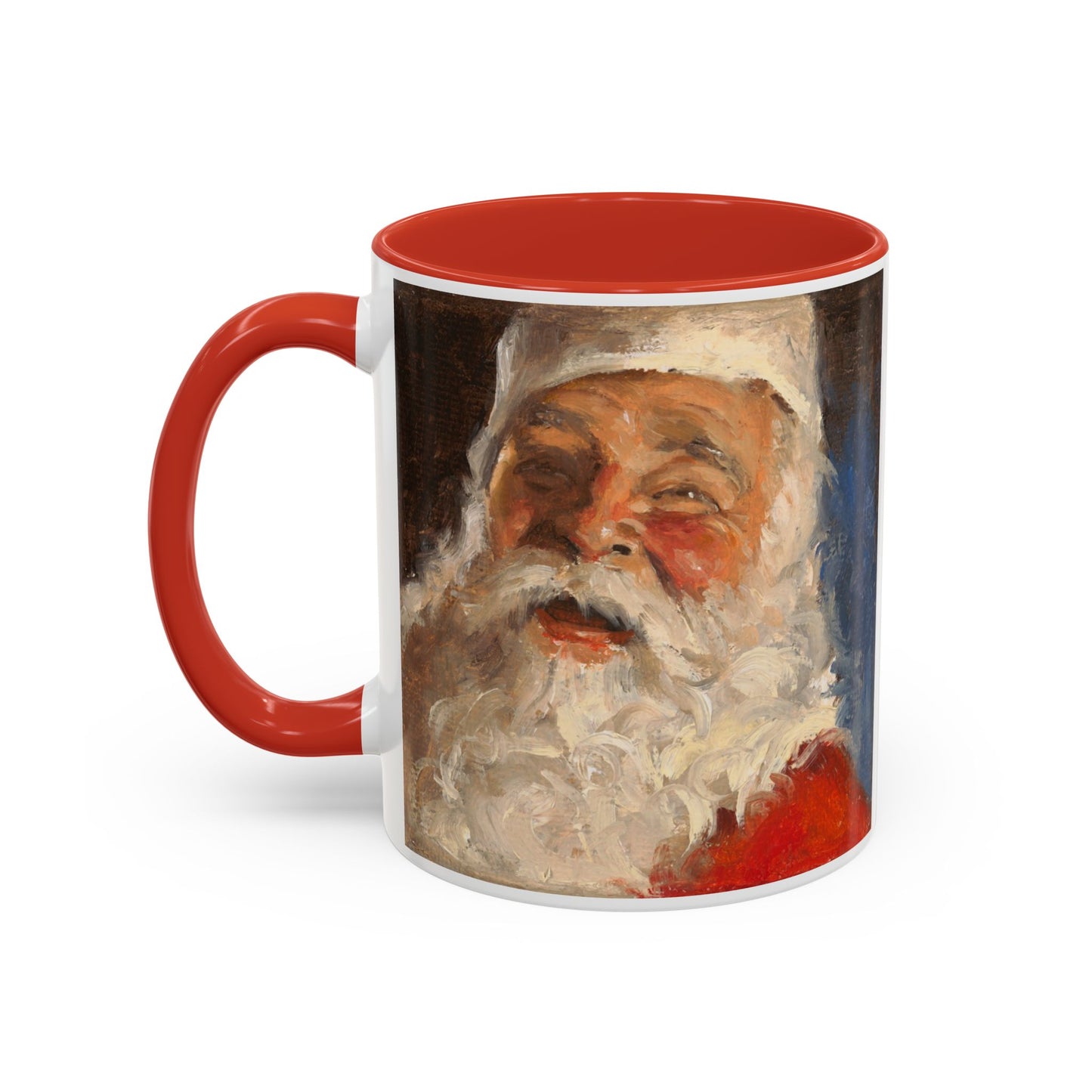 Santa Accent Coffee Mug - Holiday Gift, Christmas Decor, Santa Lover's Mug, Ceramic Coffee Cup, Unique Santa Mug