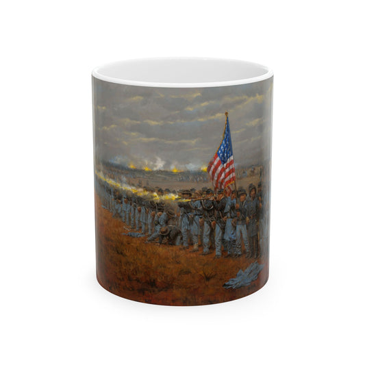 The Federals Final Rally Turns the Tide - Ceramic Mug with Stones River Civil War Design.
