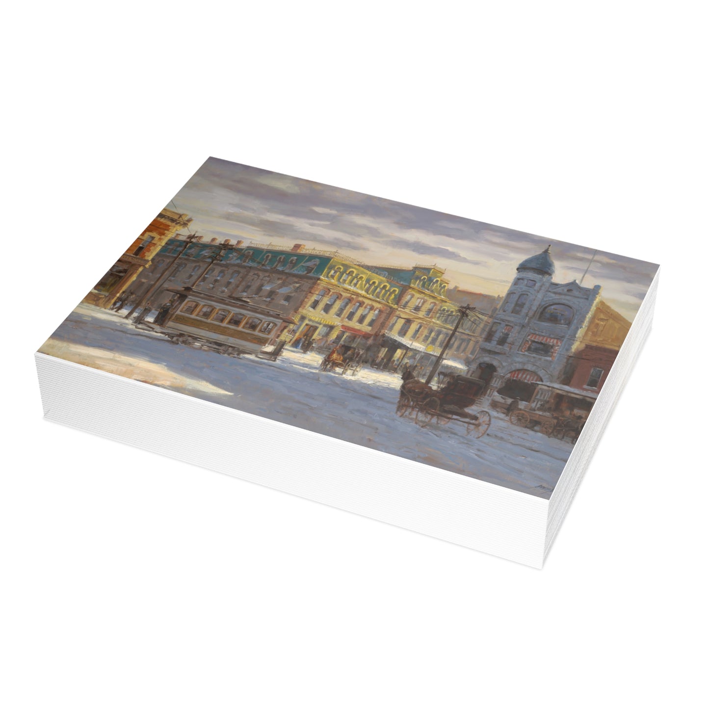 Winter on the Square | Elegant Postcard Bundle - Envelopes Included