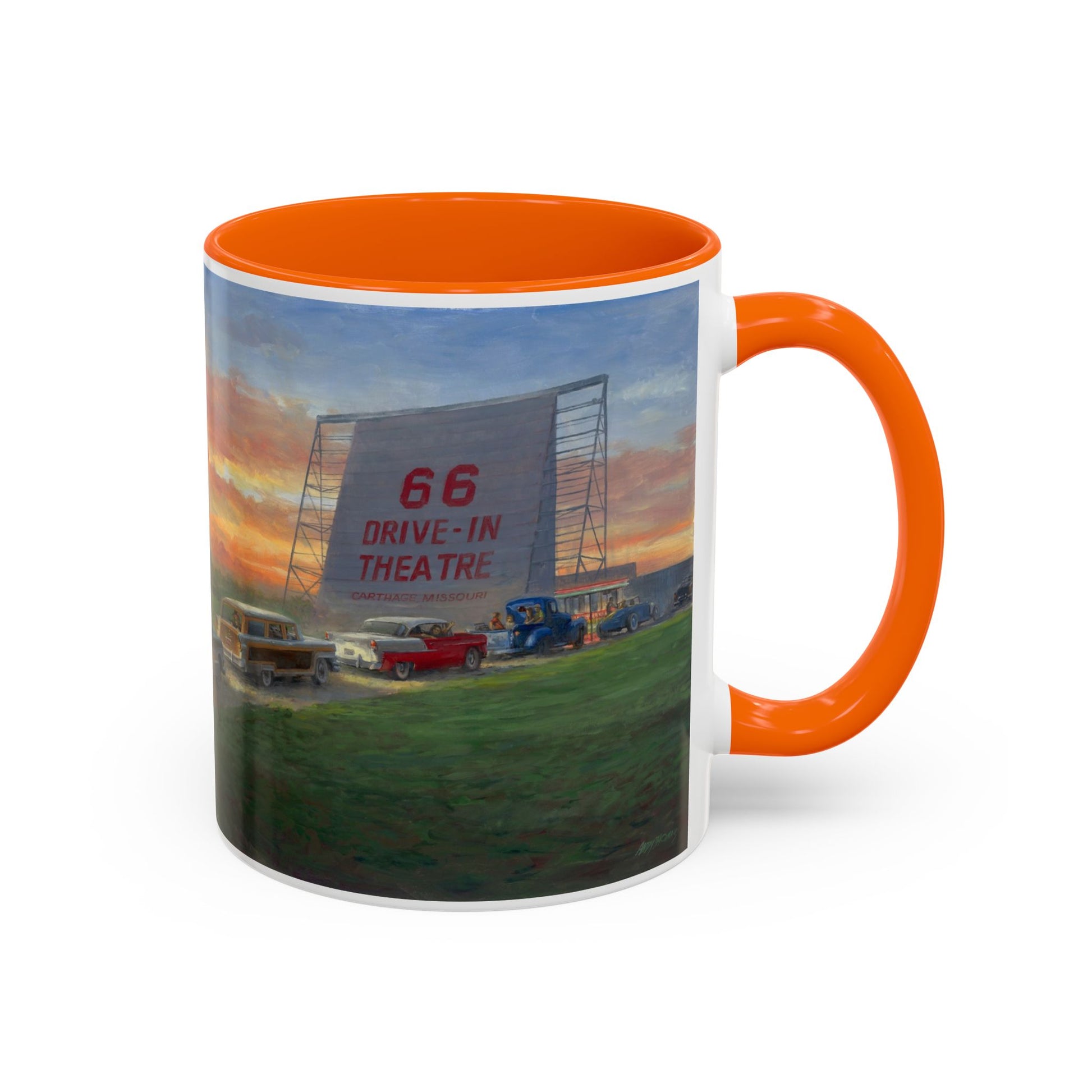 Retro Drive-In Coffee Mug - 66 Theatre Nostalgia - Andy Thomas Designs