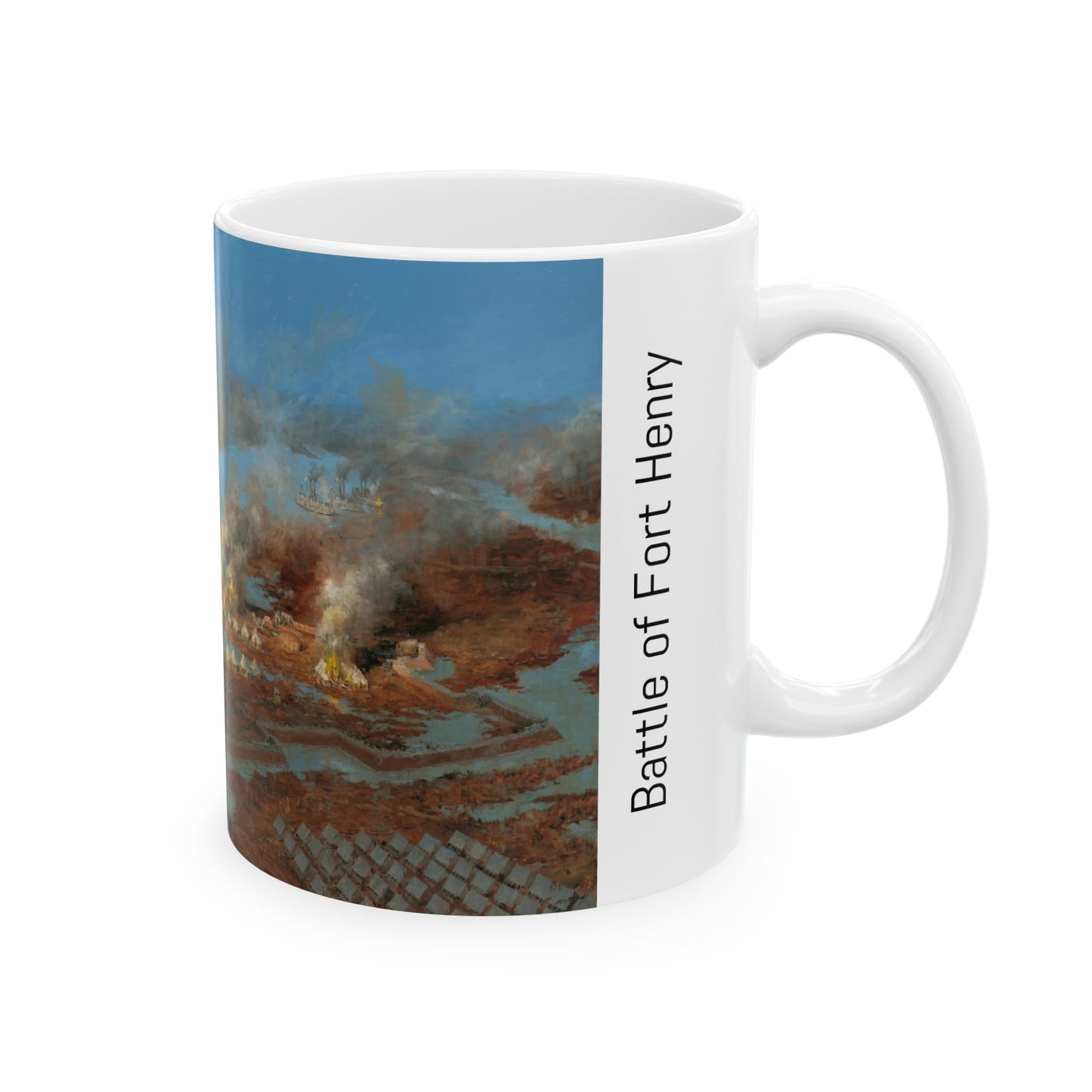 Battle of Fort Henry - Ceramic Mug with Civil War Design.