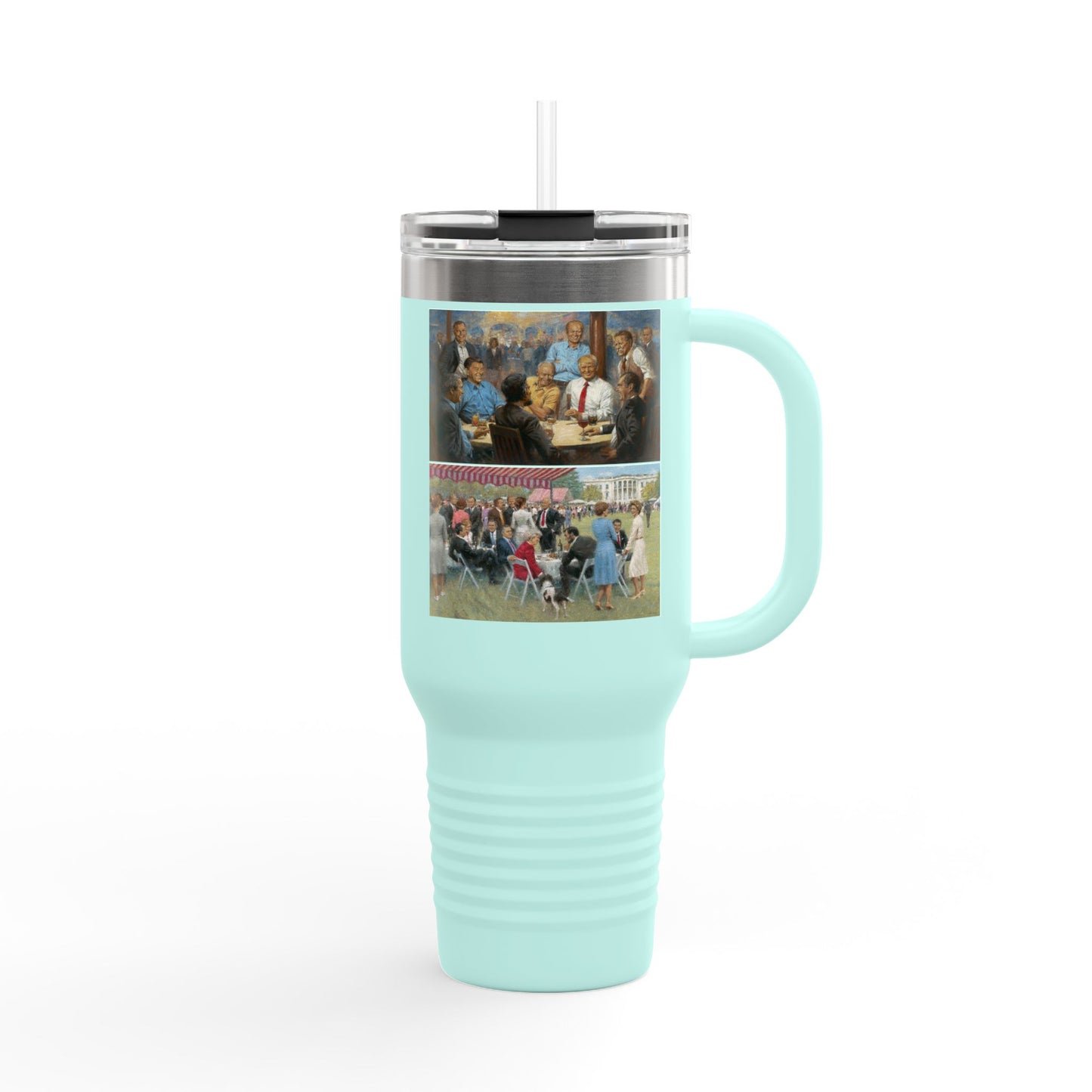 Republican Presidents Duo Art on Insulated Travel Mug - 40oz | Images: The Republican Club and The Republican Party