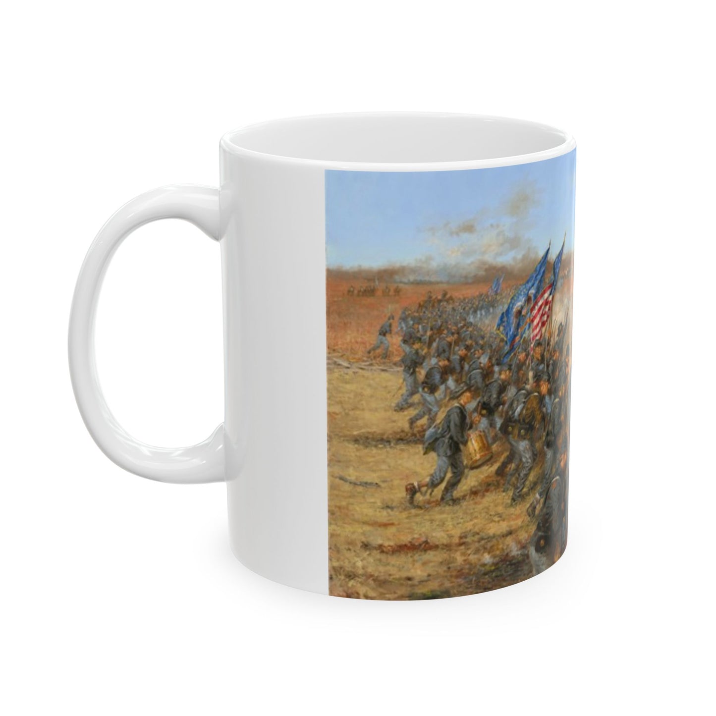 That Beautiful Charge - Ceramic Mug with Pea Ridge Civil War Design.