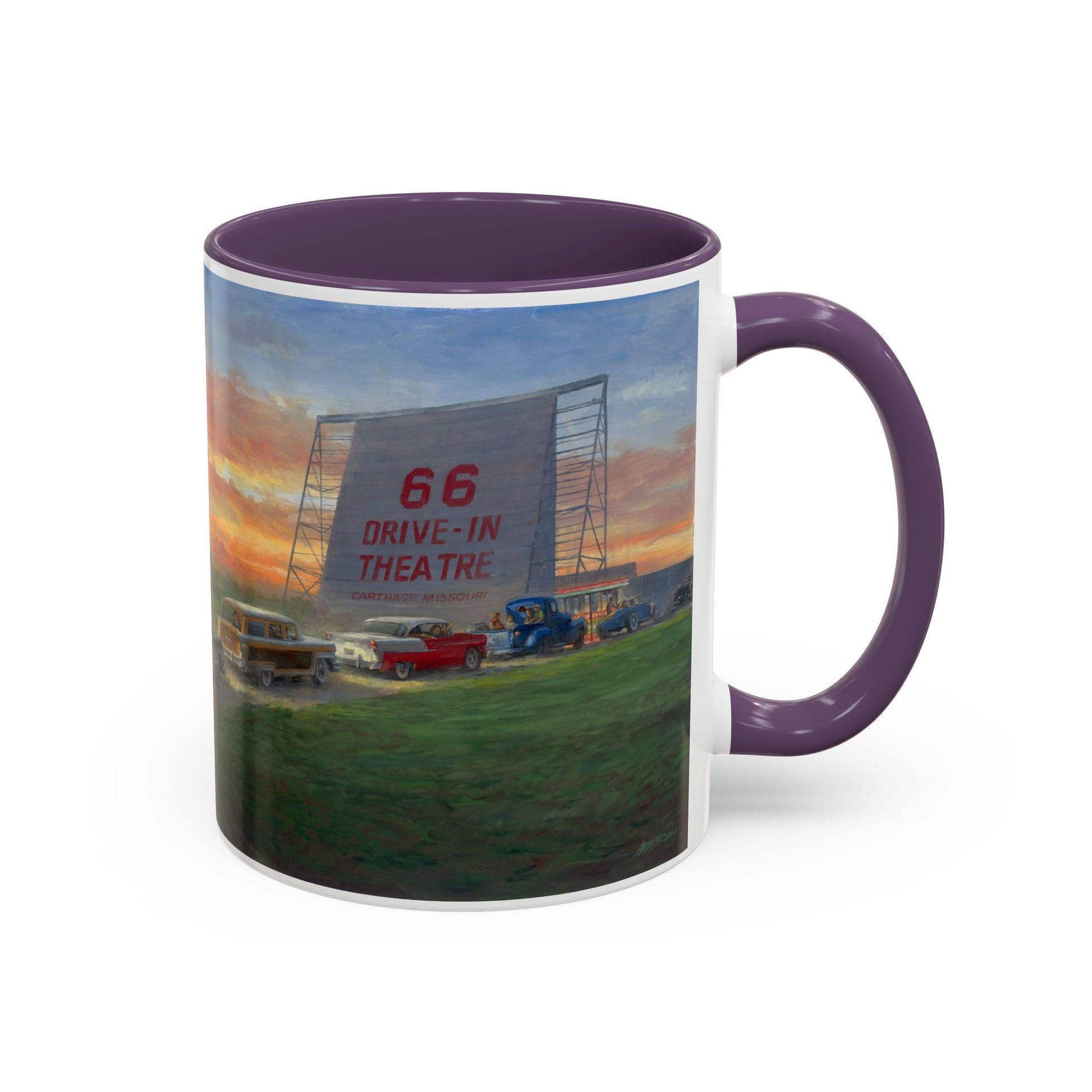Retro Drive-In Coffee Mug - 66 Theatre Nostalgia - Andy Thomas Designs
