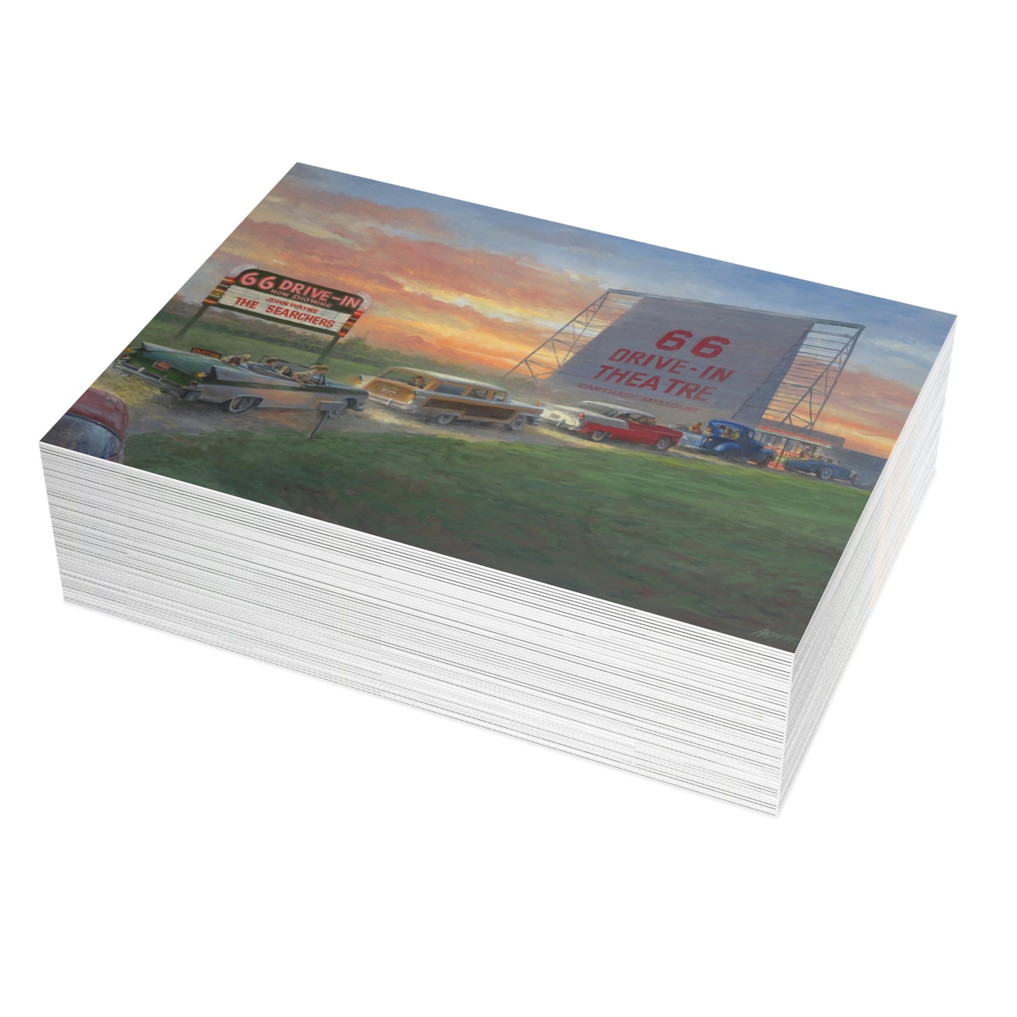 66 Drive-in | Route 66 Theatre | Elegant Postcard Bundle - Envelopes Included
