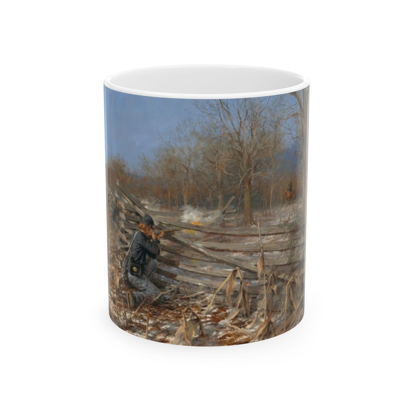 Two Generals Die - Ceramic Mug with Pea Ridge Civil War Design.