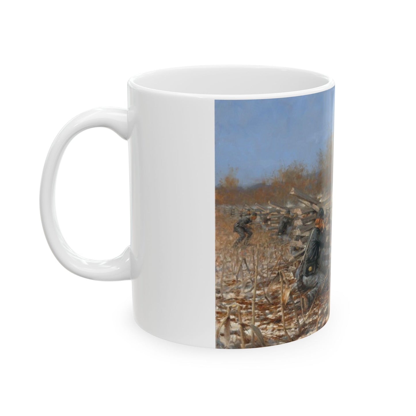 Two Generals Die - Ceramic Mug with Pea Ridge Civil War Design.