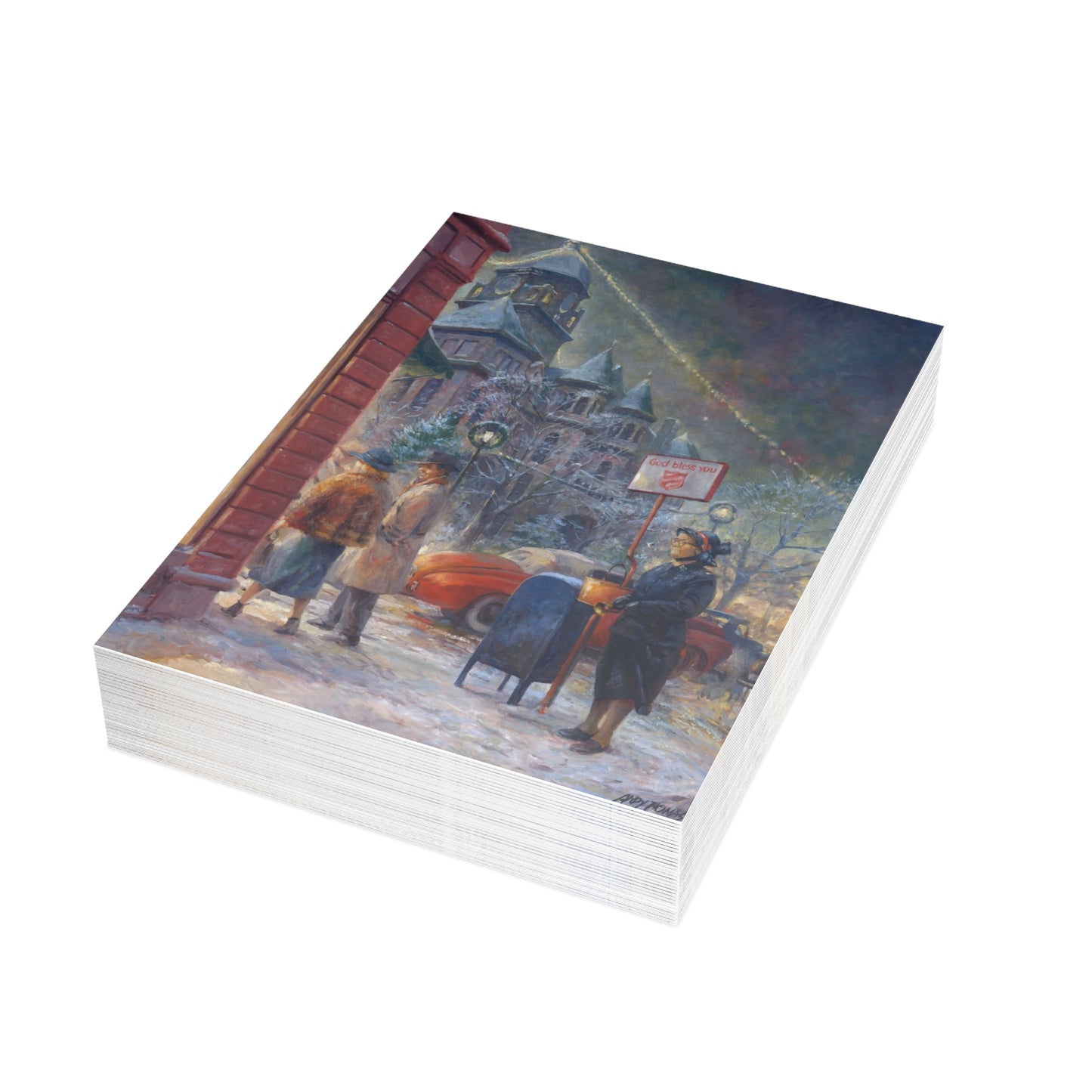 Note Cards: Christmas on the Square | Seasonal - Envelopes Included