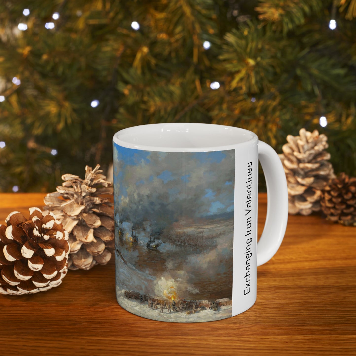 Exchanging Iron Valentines - Ceramic Mug with Fort Donelson Civil War Design.