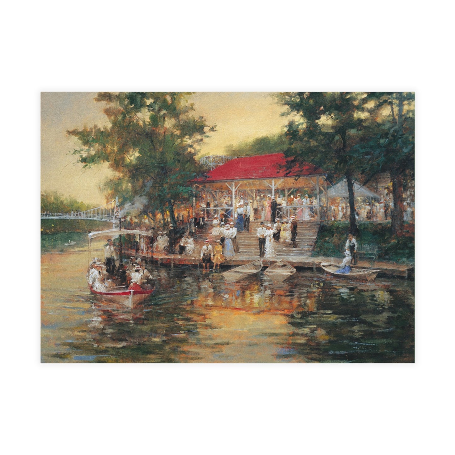 Note Cards: An Evening at Lakeside - Envelopes Included