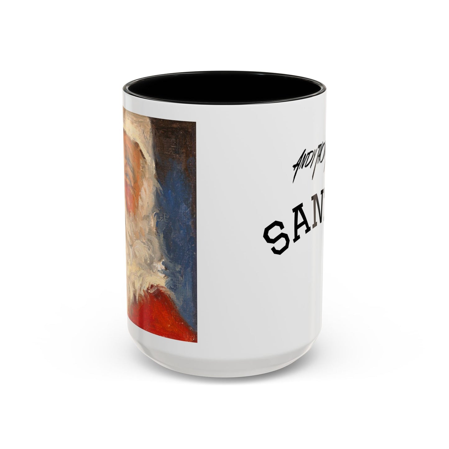 Santa Accent Coffee Mug - Holiday Gift, Christmas Decor, Santa Lover's Mug, Ceramic Coffee Cup, Unique Santa Mug