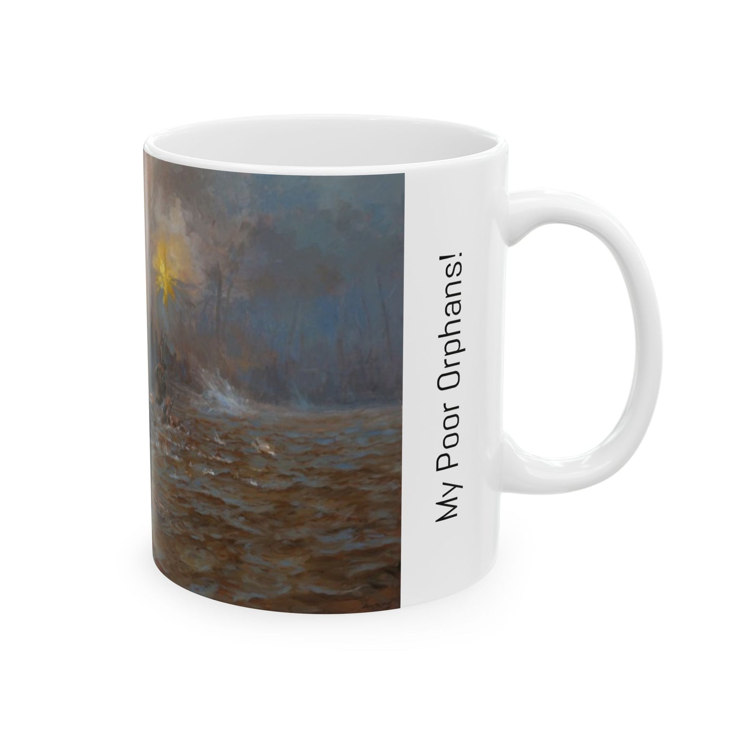 My Poor Orphans! - Ceramic Mug with Stones River Civil War Design.