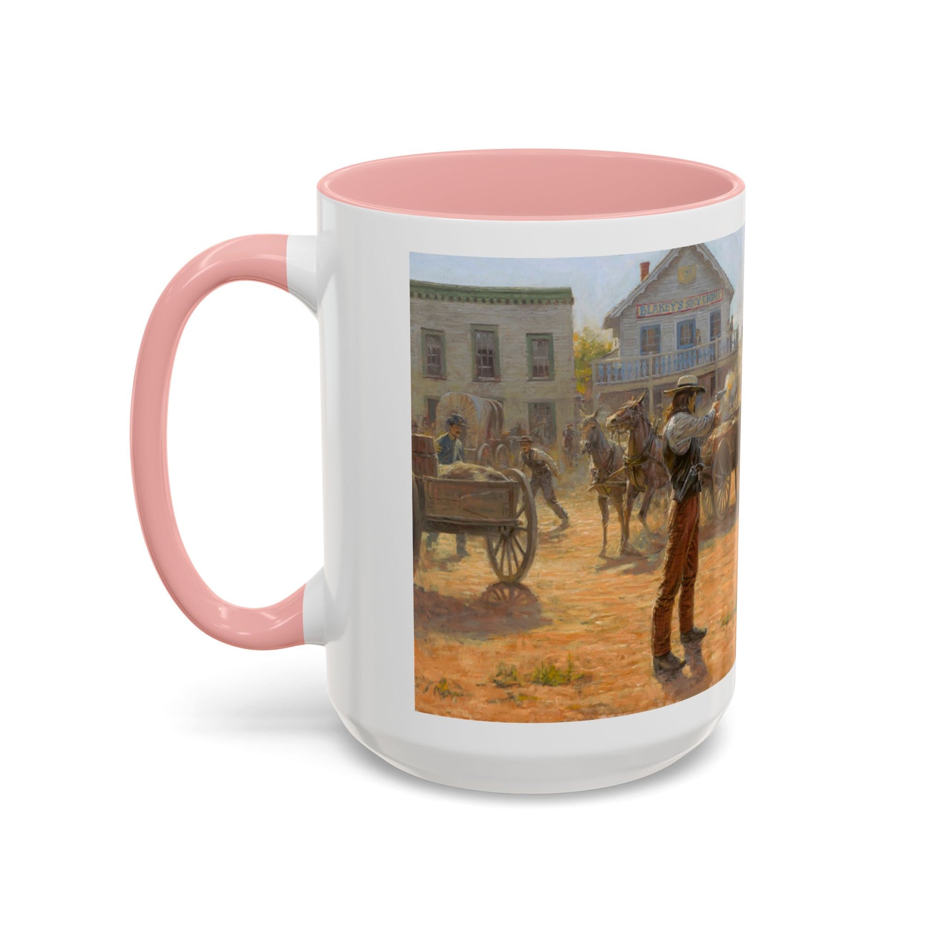 Wild Bill Hickok vs Dave Tutt | Rustic Western Accent Coffee Mug - Vintage Scene, Ideal Gift for Coffee Lovers - Andy Thomas Designs
