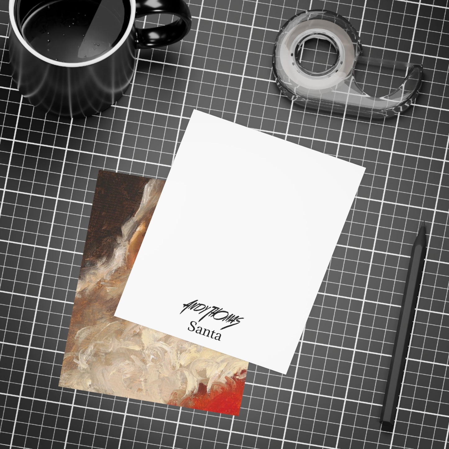 Note Cards: Santa | Elegant Christmas Themed - Envelopes Included