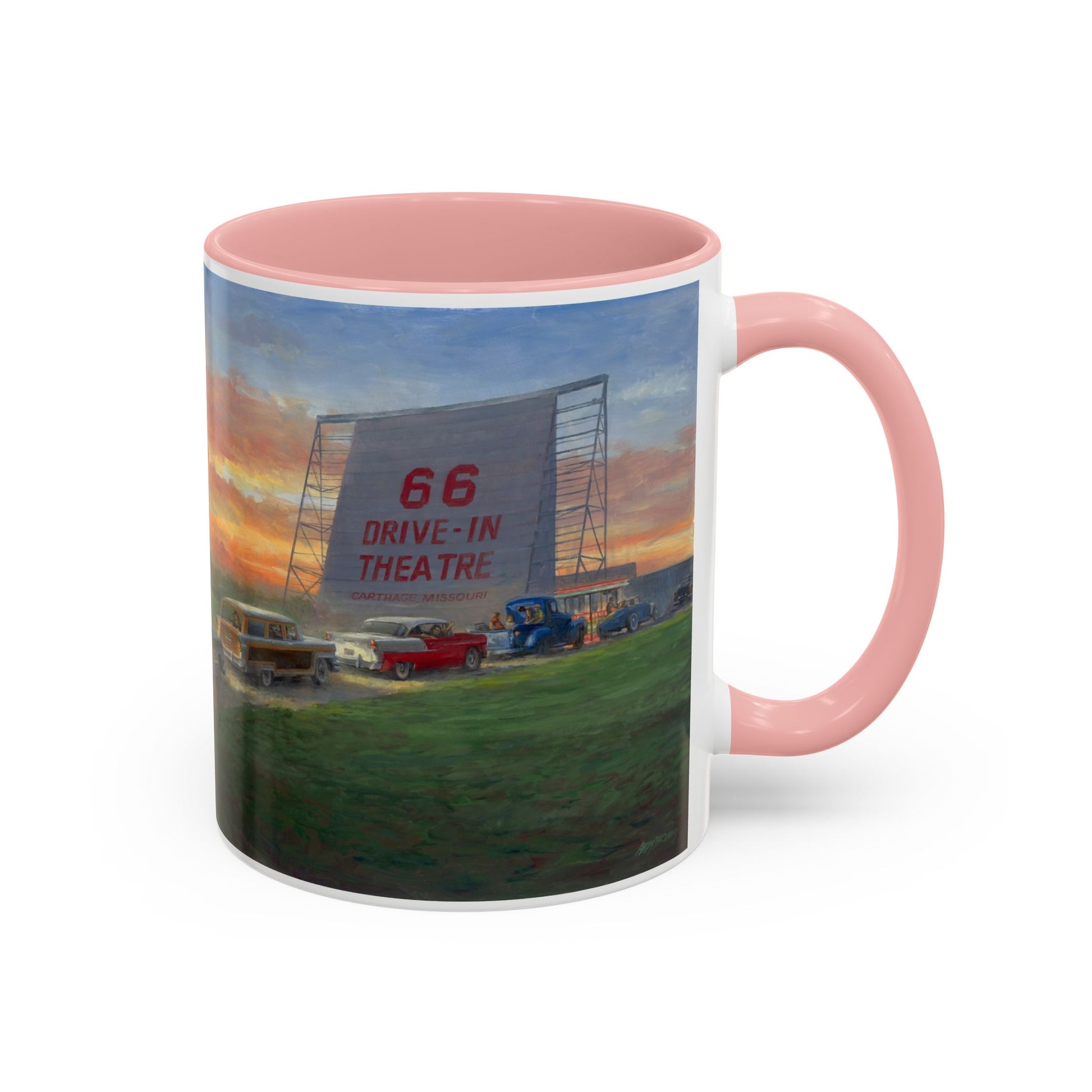 Retro Drive-In Coffee Mug - 66 Theatre Nostalgia - Andy Thomas Designs