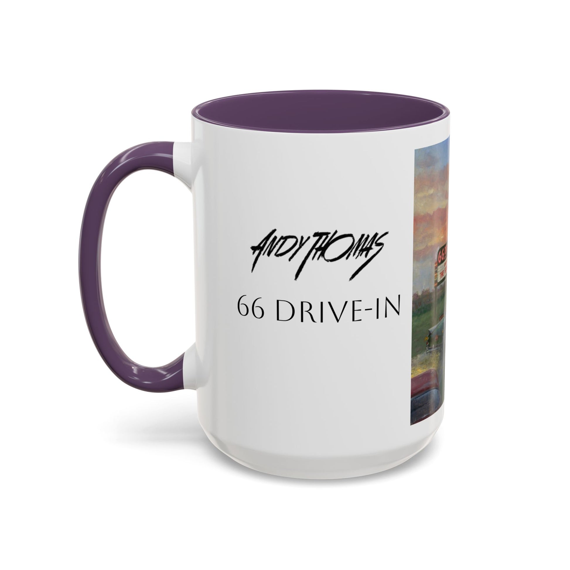 Retro Drive-In Coffee Mug - 66 Theatre Nostalgia - Andy Thomas Designs